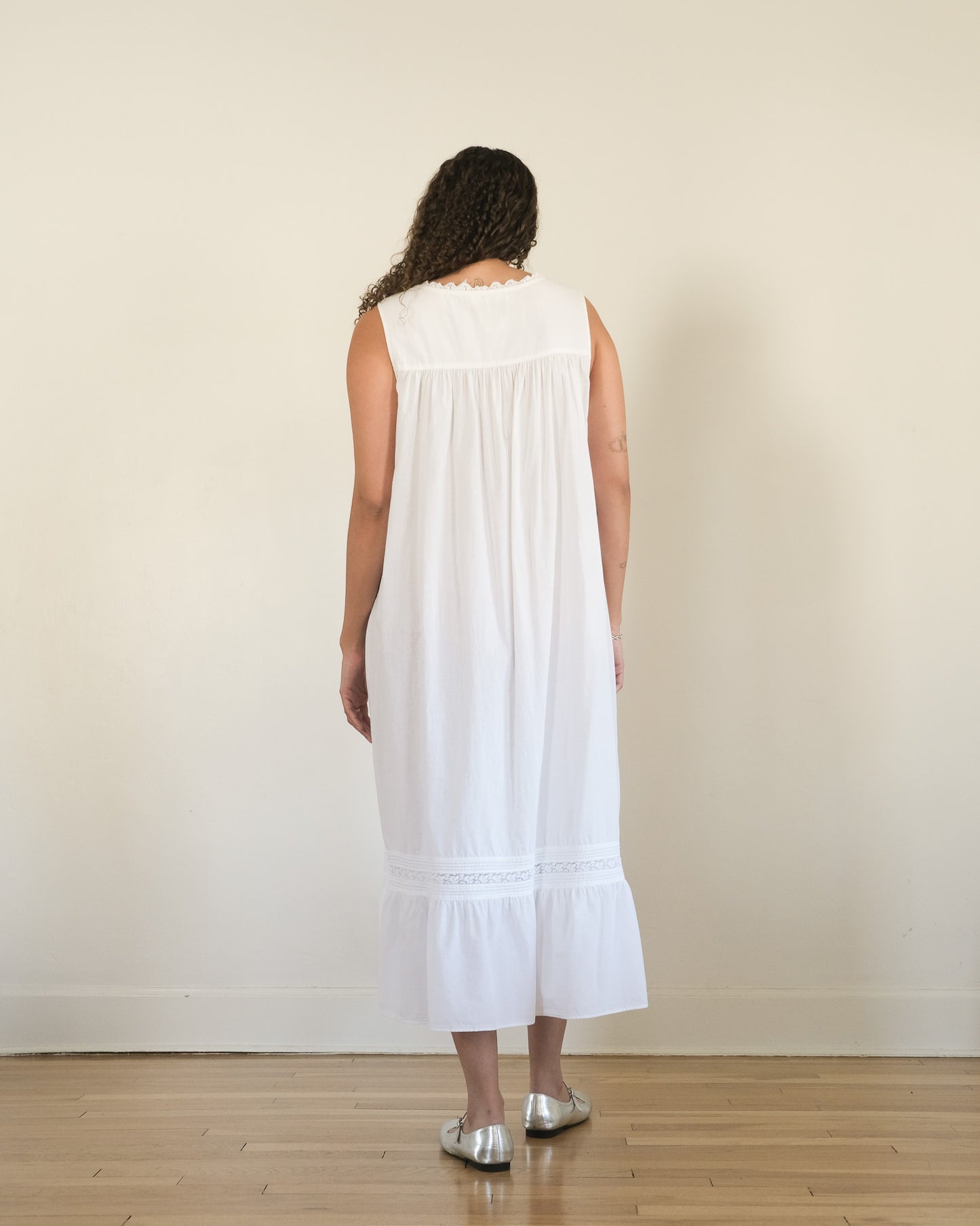 90s Eileen West heart button nightgown dress