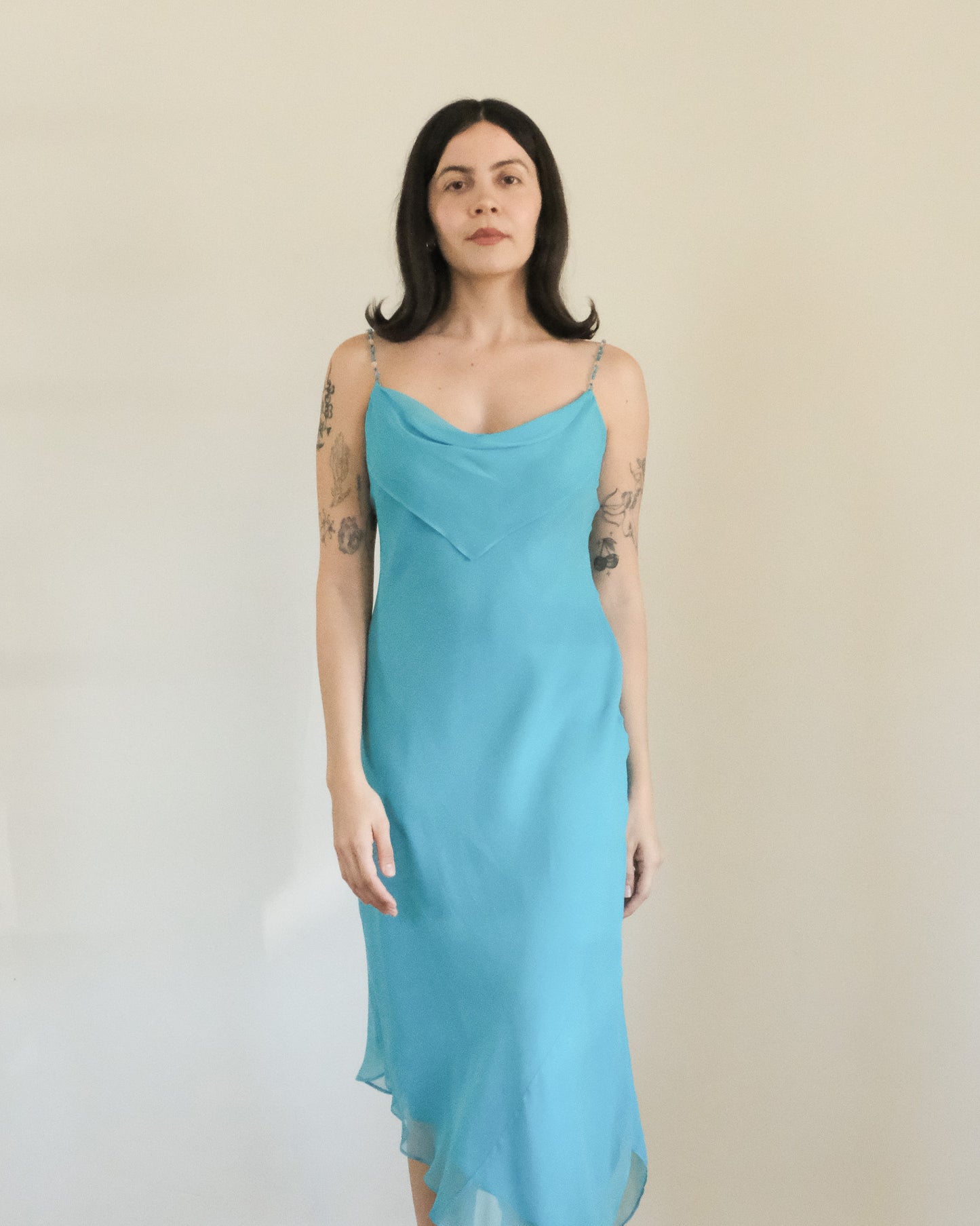 y2k Shelli Segal bias cut midi