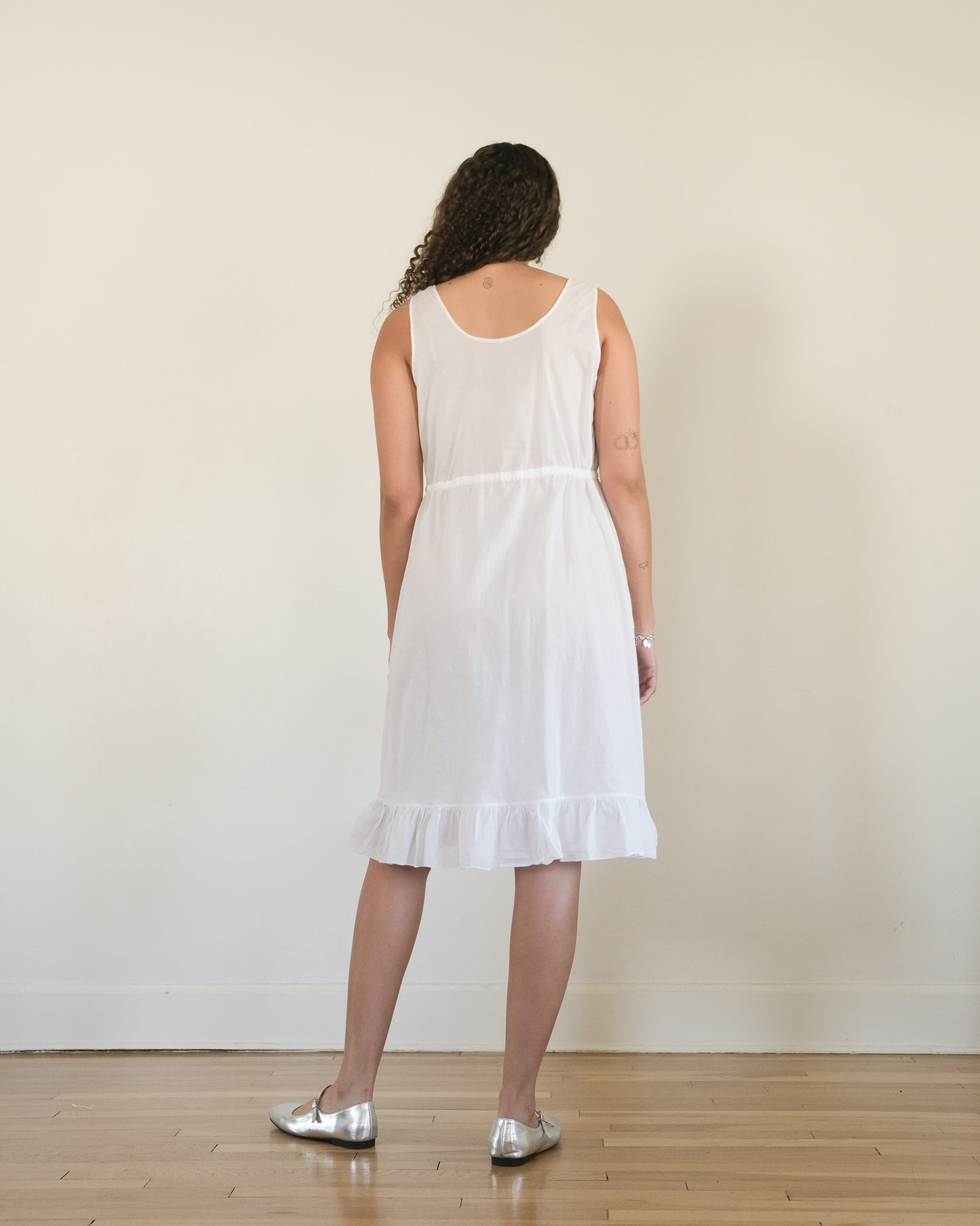 90s bow motif nightgown dress