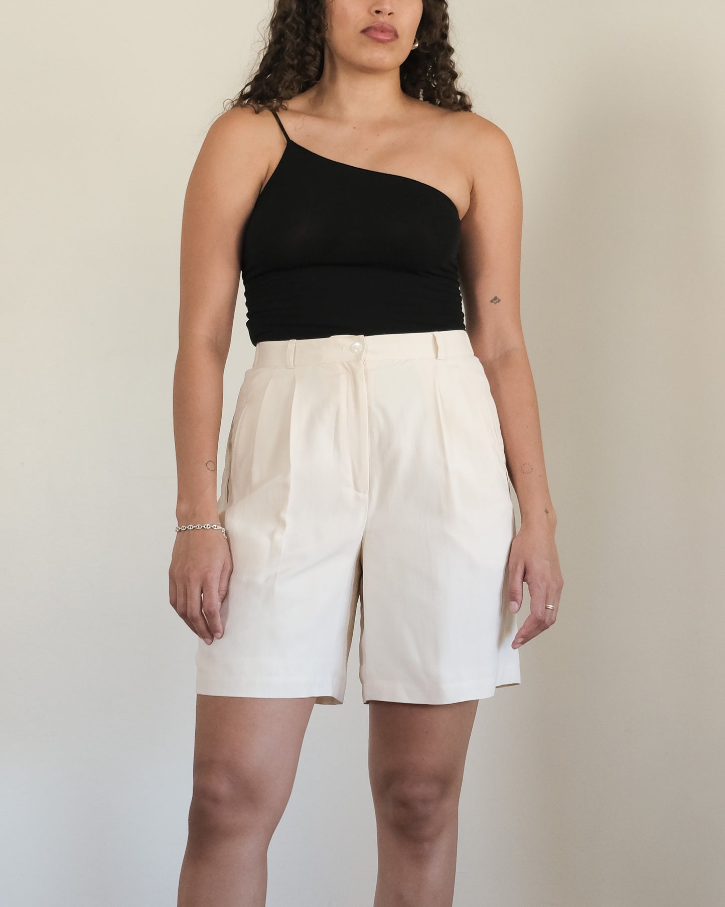 90s deadstock Liz Claiborne silk trouser shorts