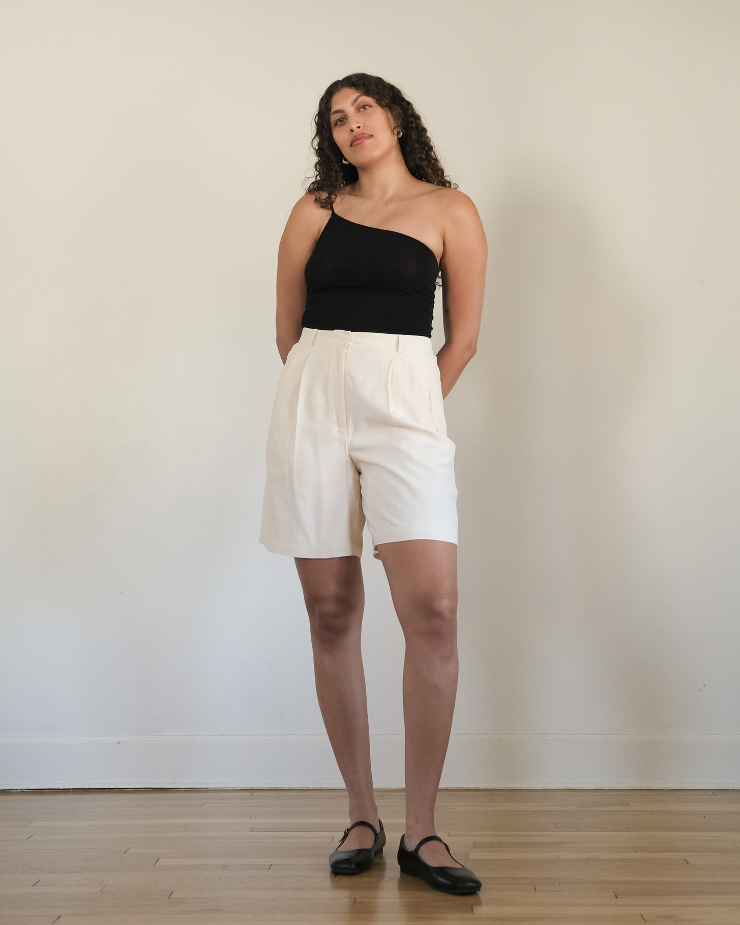 90s deadstock Liz Claiborne silk trouser shorts
