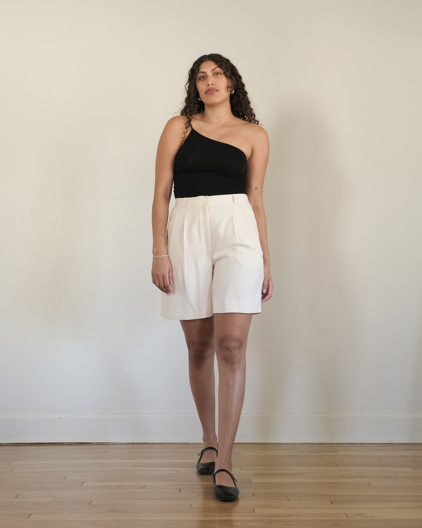 90s deadstock Liz Claiborne silk trouser shorts