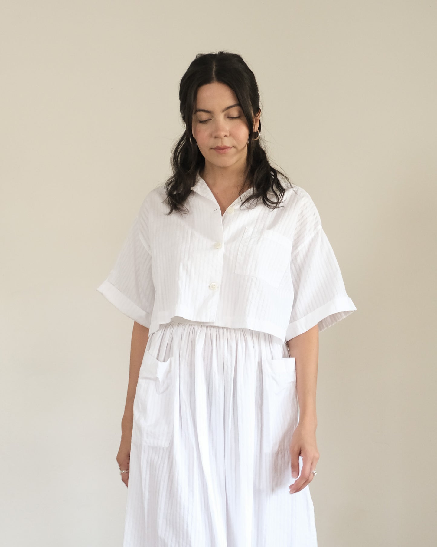 90s Esprit cotton skirt set
