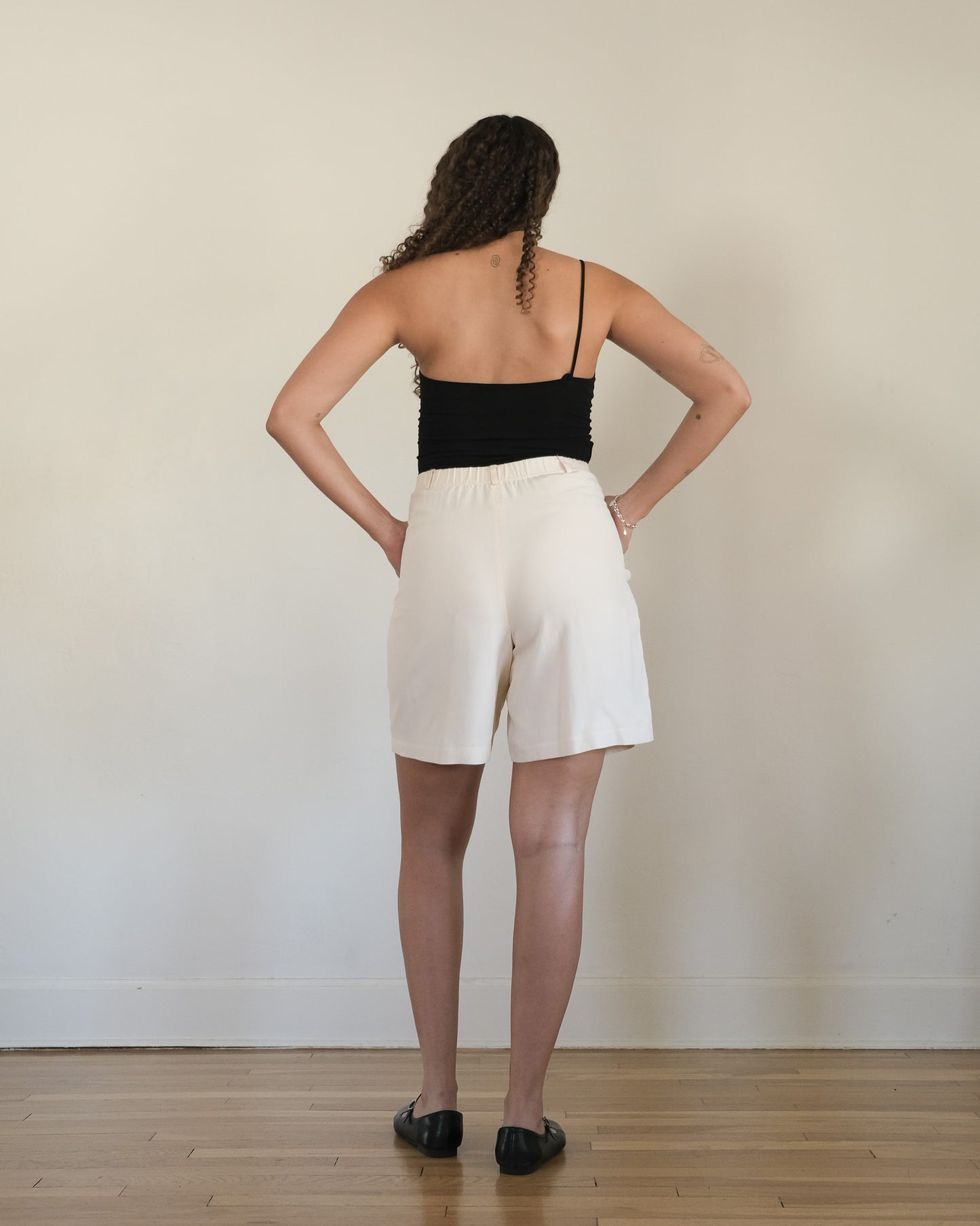 90s deadstock Liz Claiborne silk trouser shorts