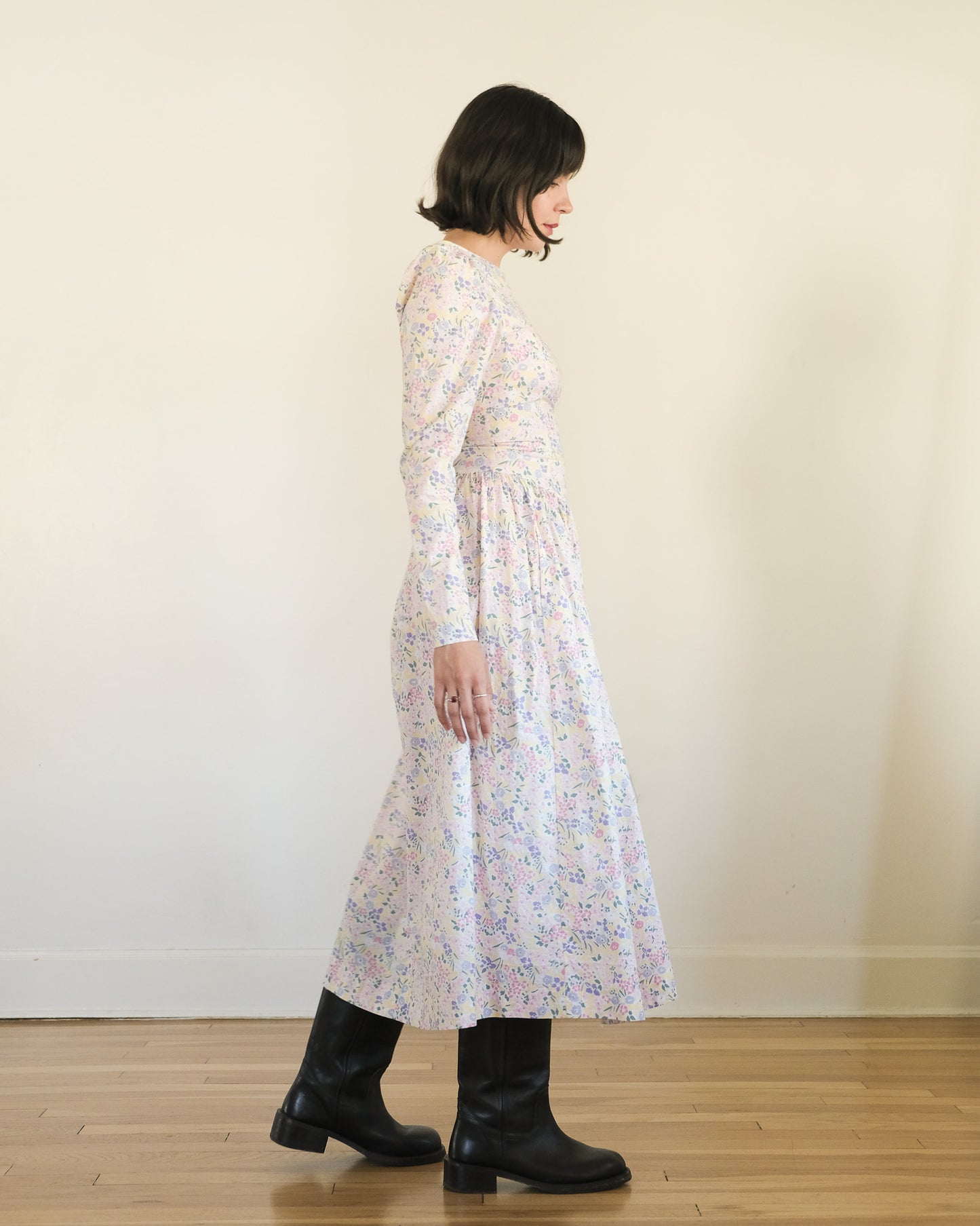 90s Laura Ashley cotton floral midi dress