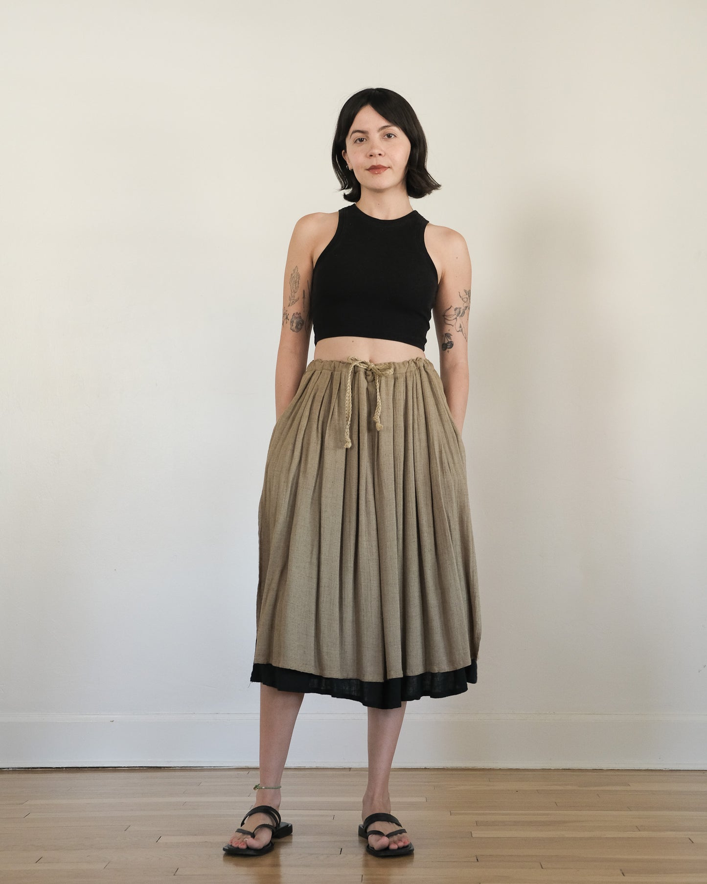 70s Issey Miyake drawstring skirt