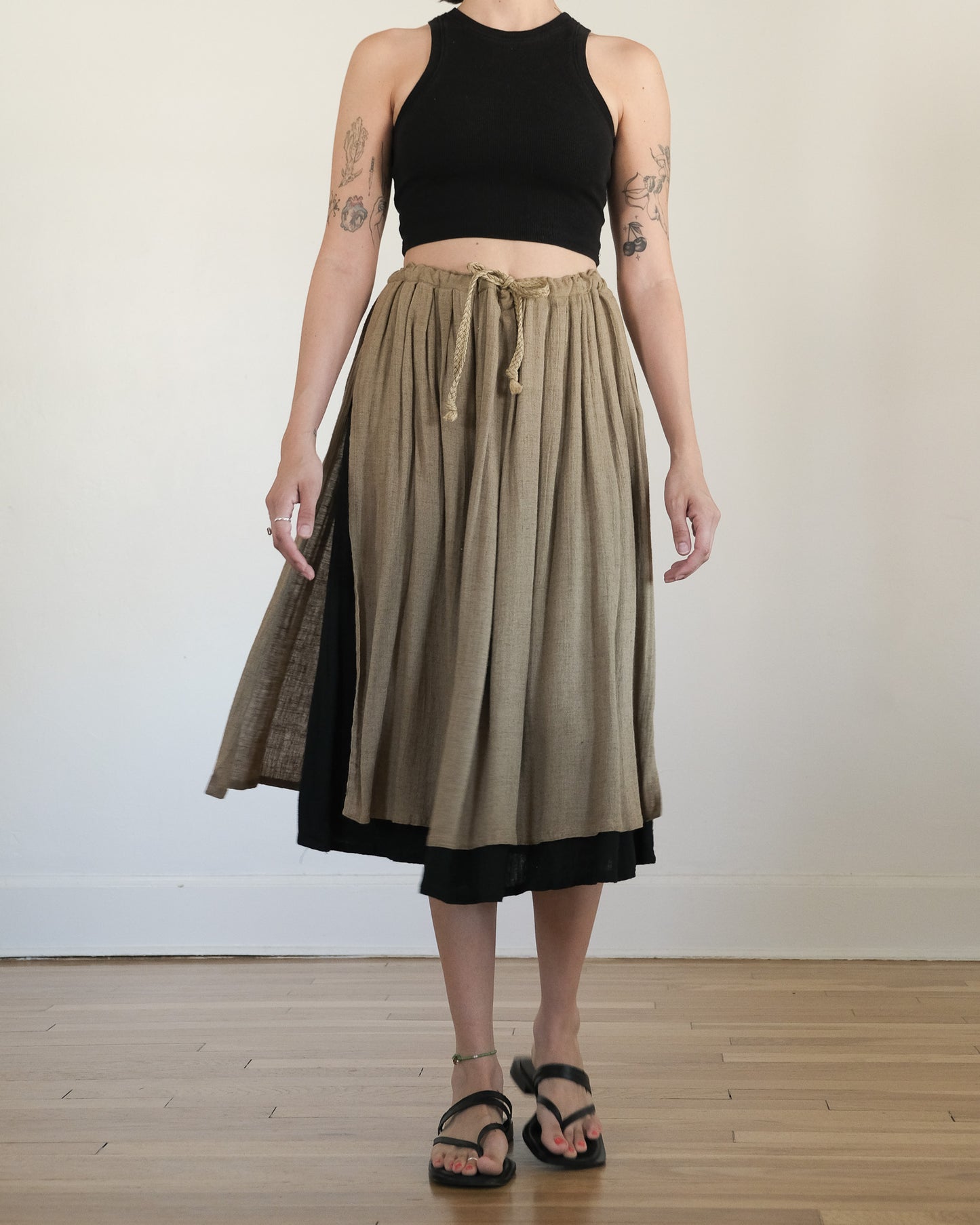 70s Issey Miyake drawstring skirt