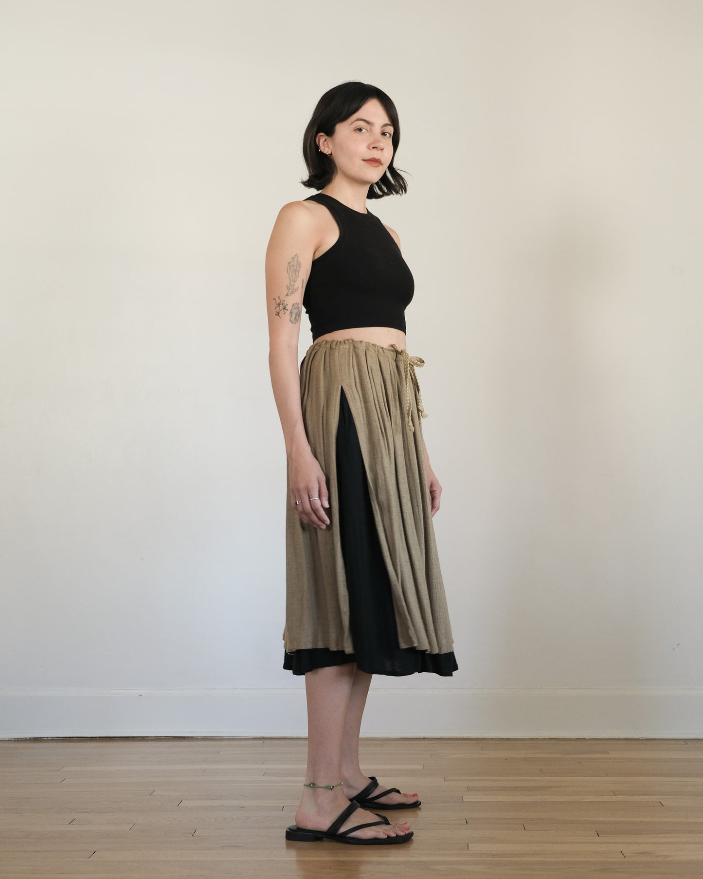 70s Issey Miyake drawstring skirt