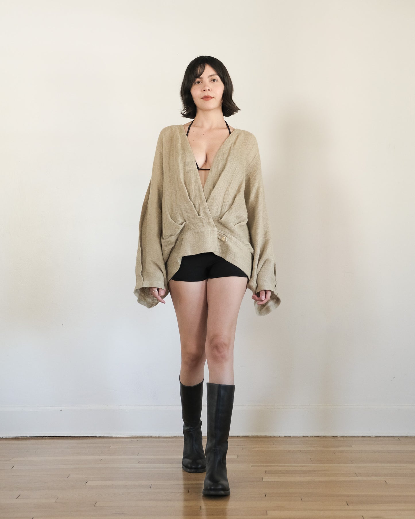 80s Issey Miyake dolman wrap top