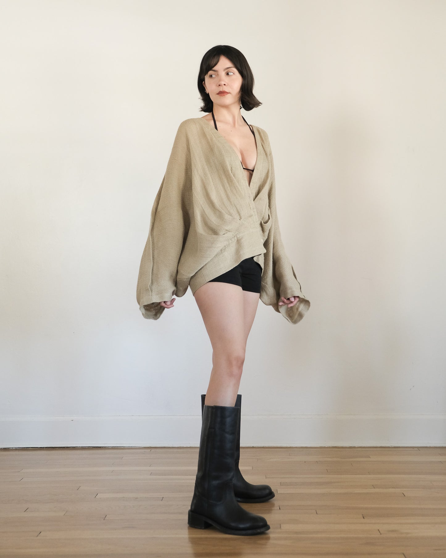 80s Issey Miyake dolman wrap top