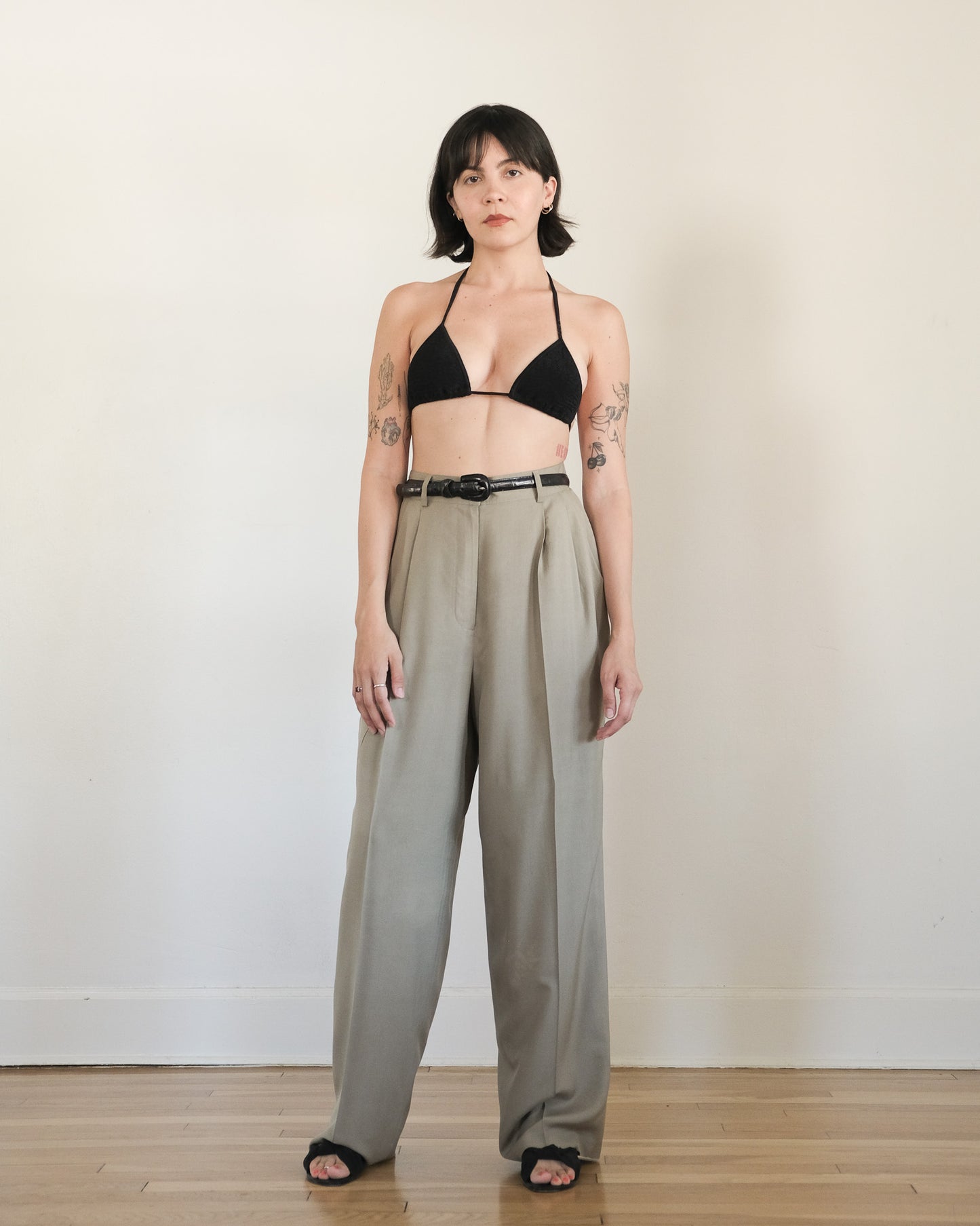 90s J Crew silk trousers