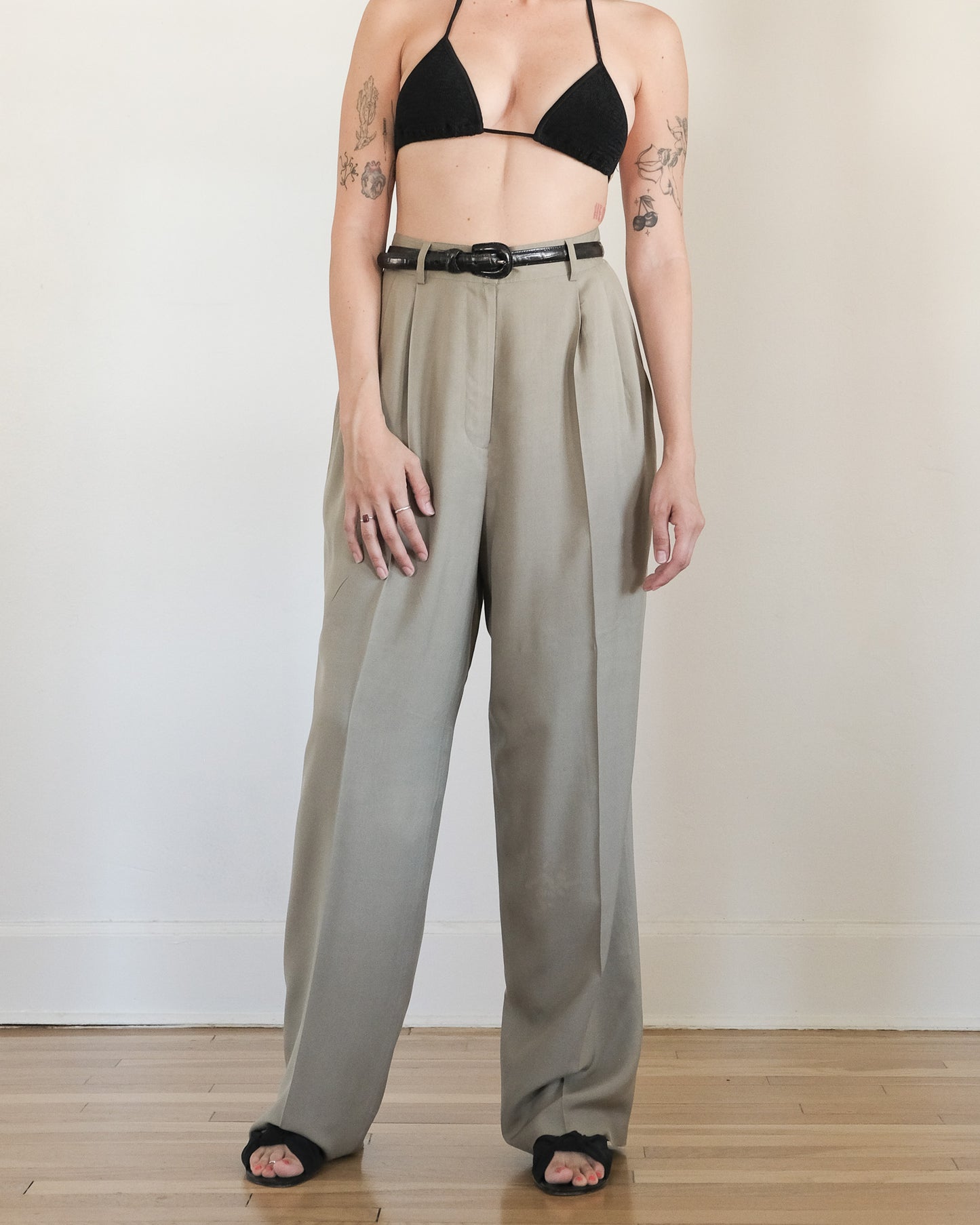 90s J Crew silk trousers