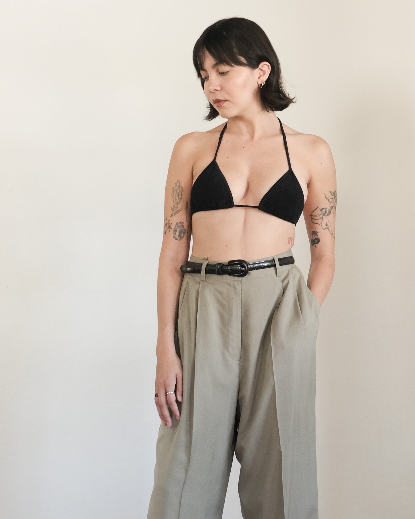 90s J Crew silk trousers