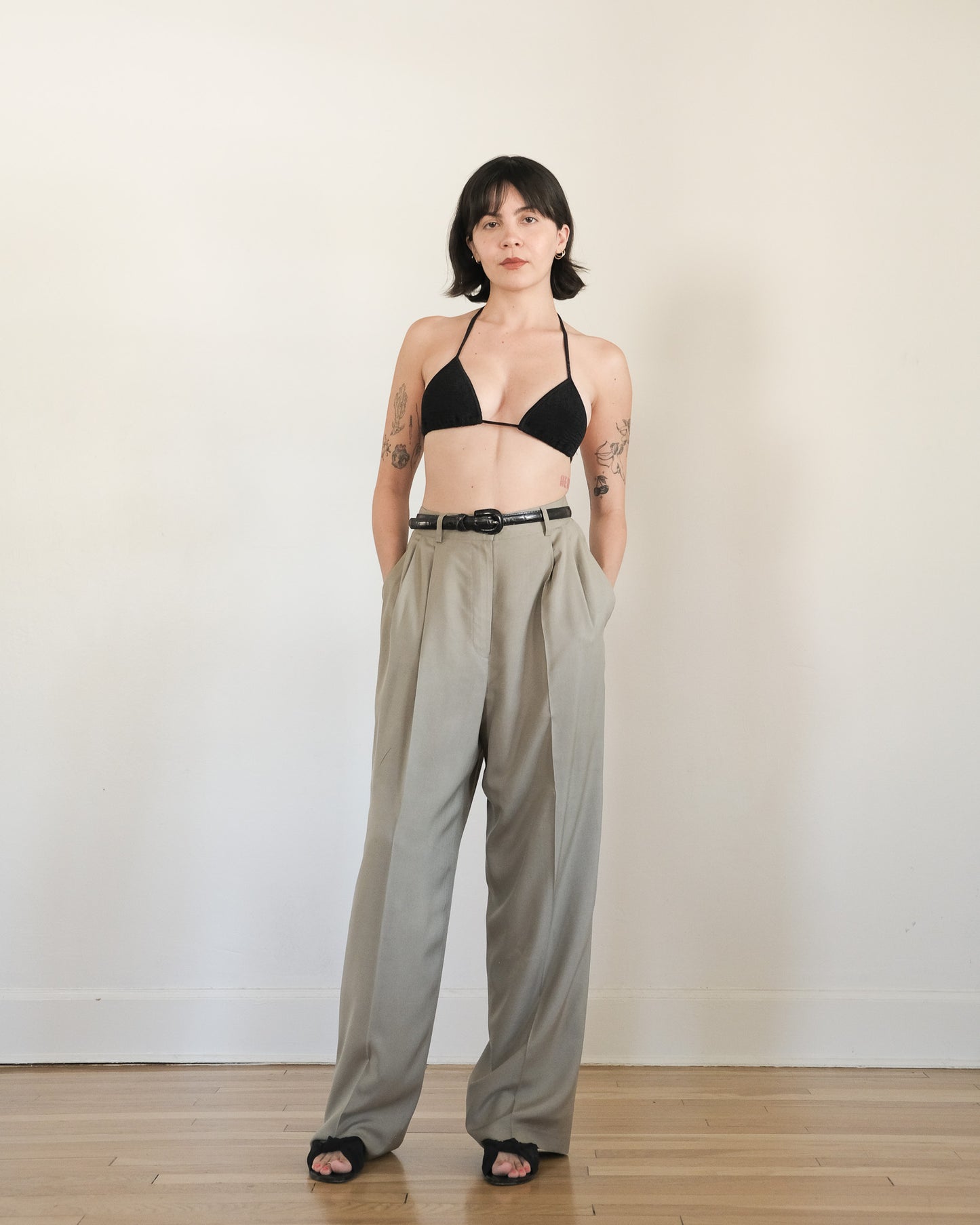 90s J Crew silk trousers