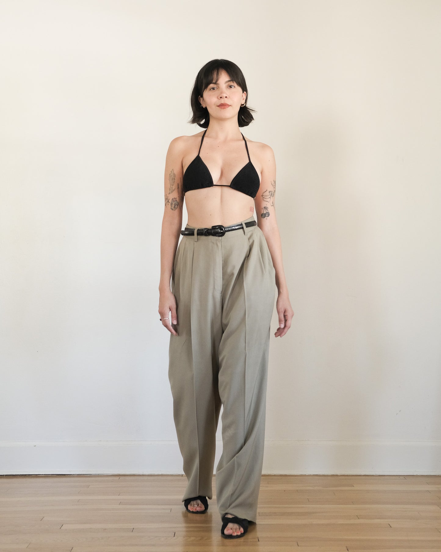 90s J Crew silk trousers