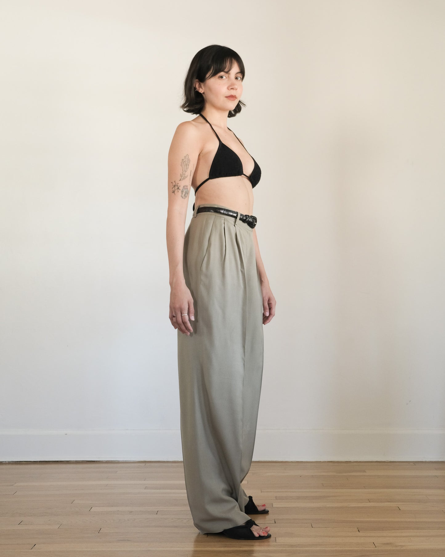 90s J Crew silk trousers