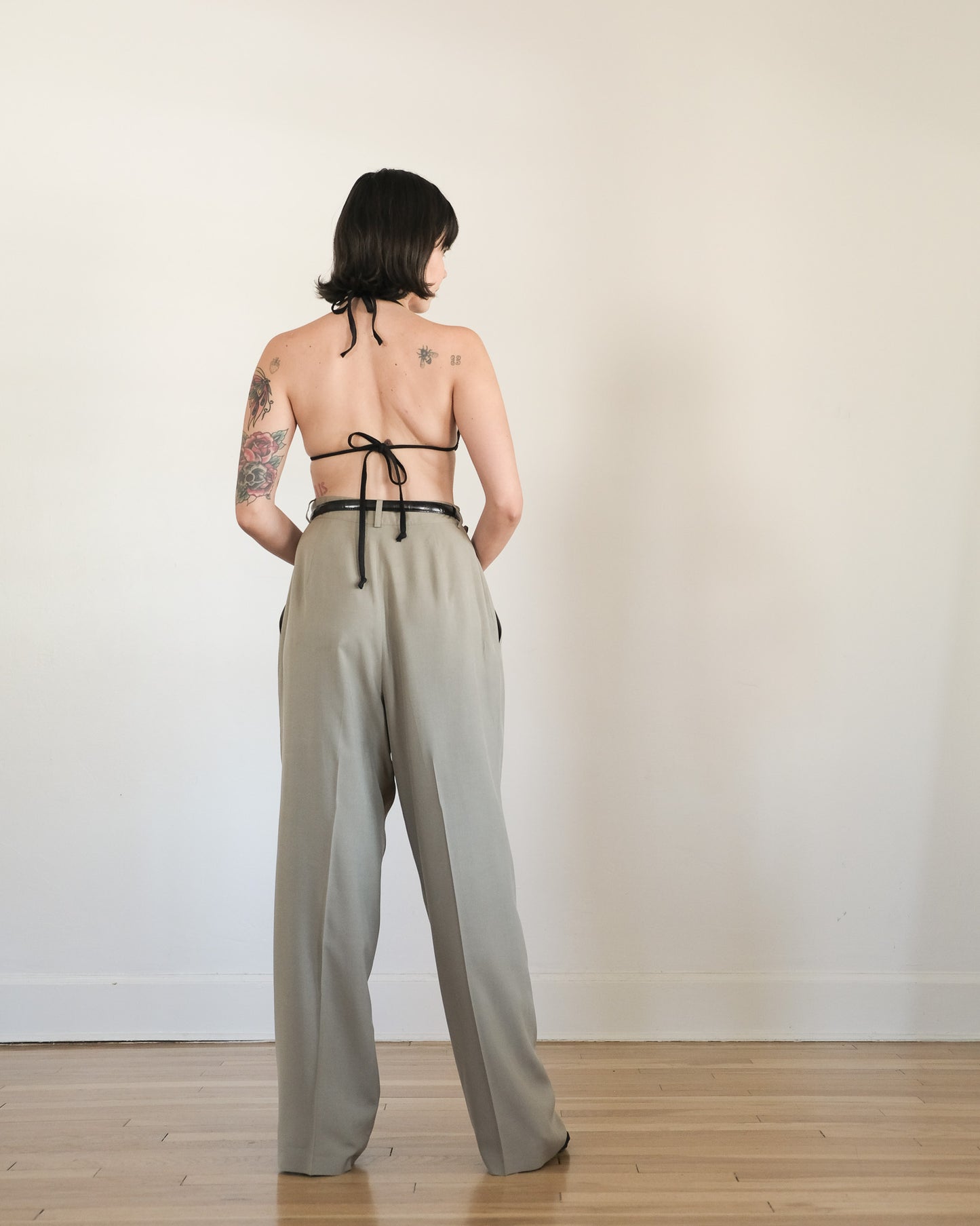 90s J Crew silk trousers