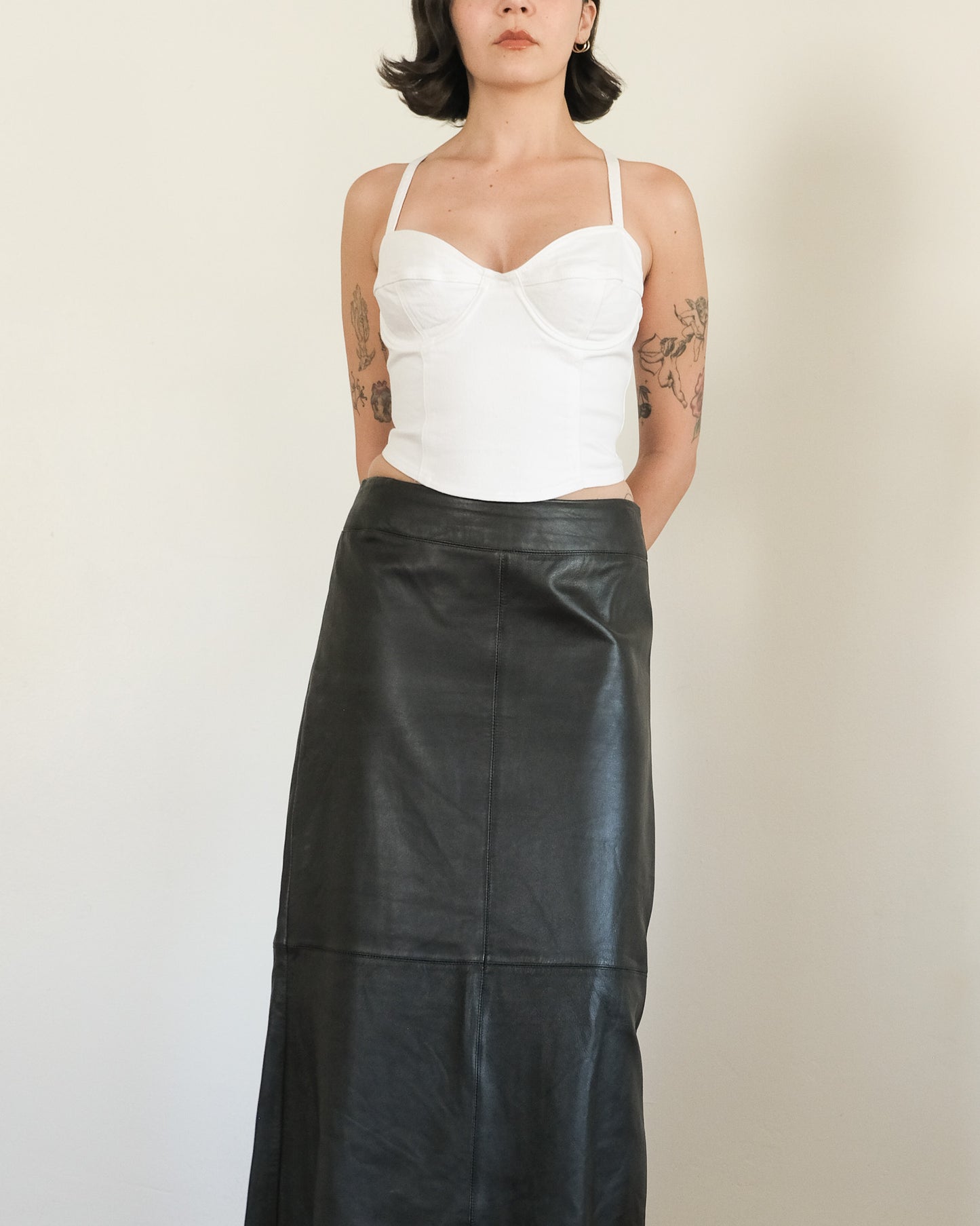 90s DKNY buckle strap bustier