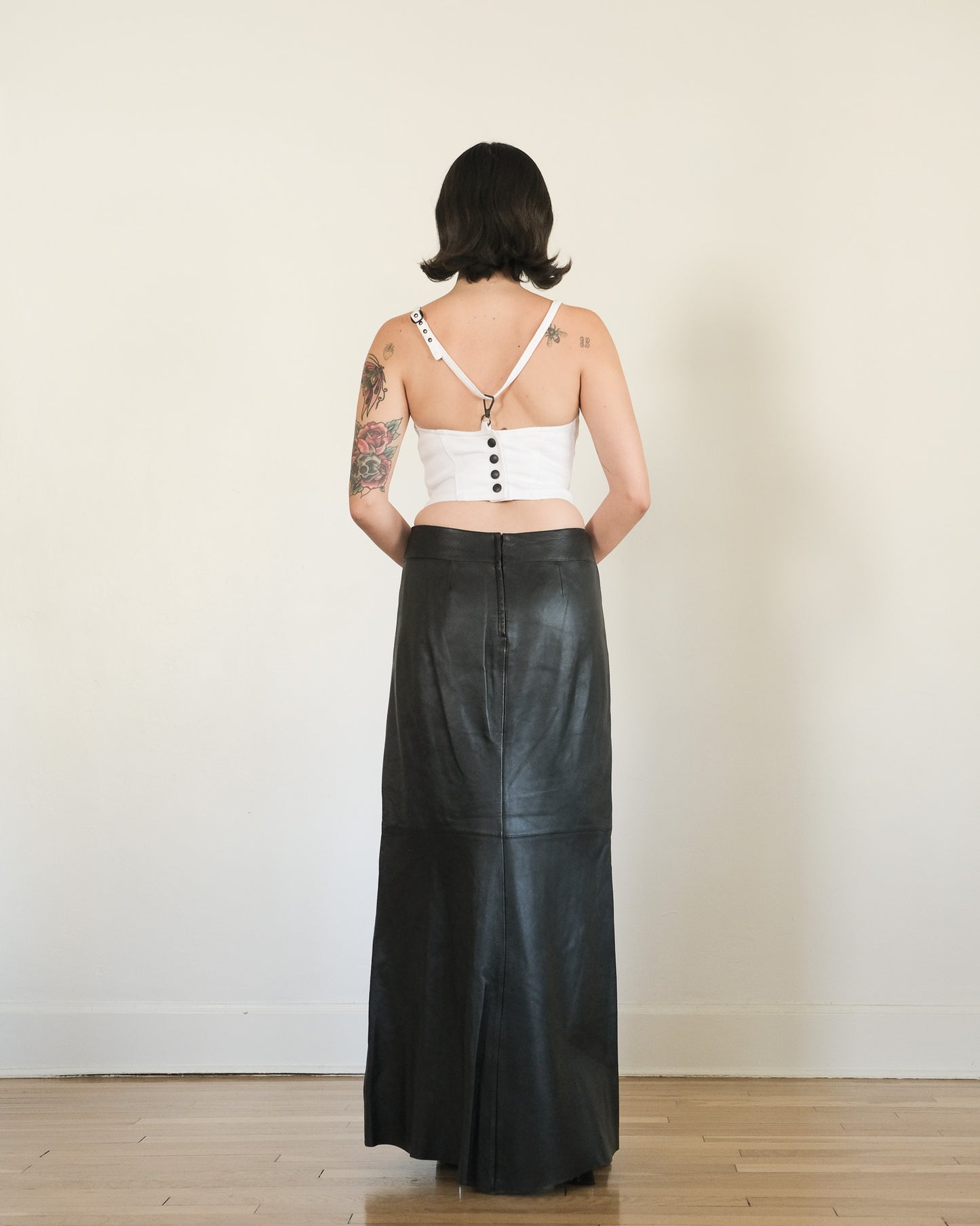 90s DKNY buckle strap bustier