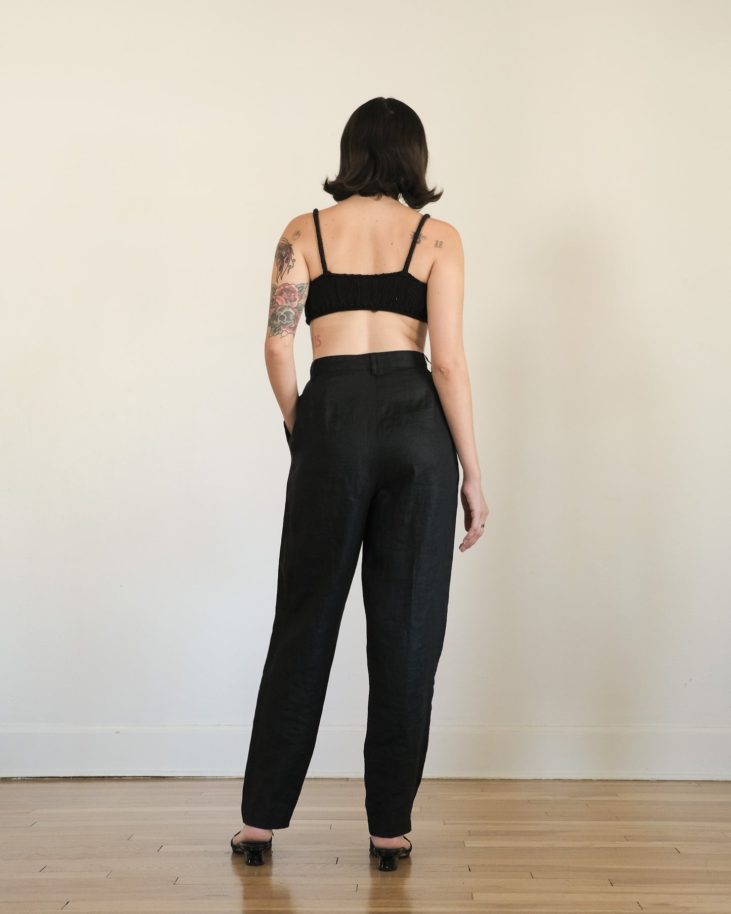 90s Benetton linen pleated trousers