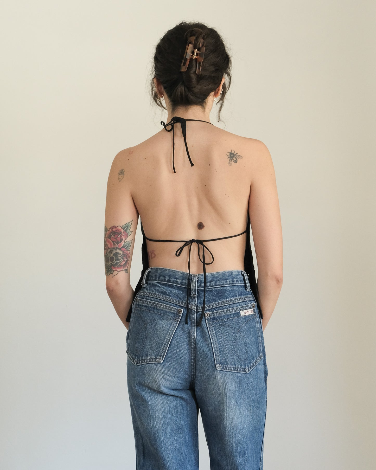 LAUNDRY LINEN BACKLESS HALTER