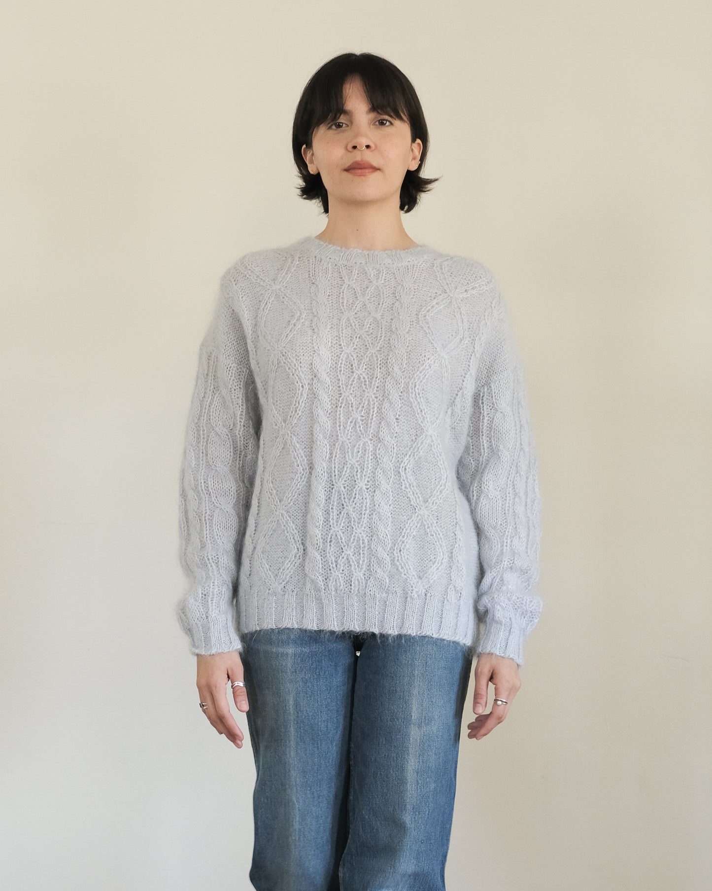 deadstock mohair cable knit sweater