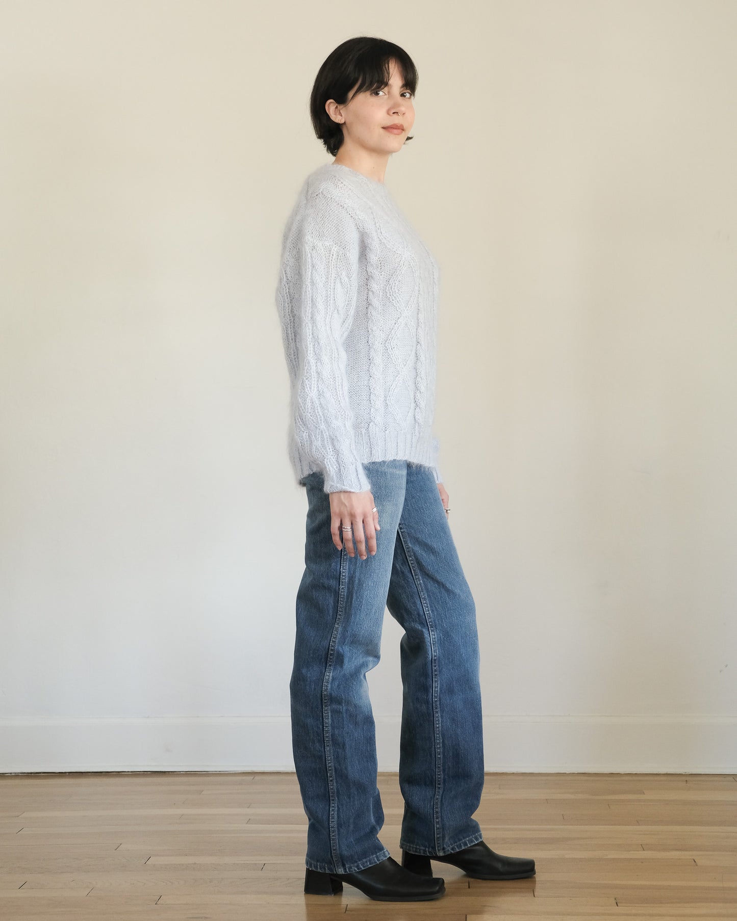 deadstock mohair cable knit sweater