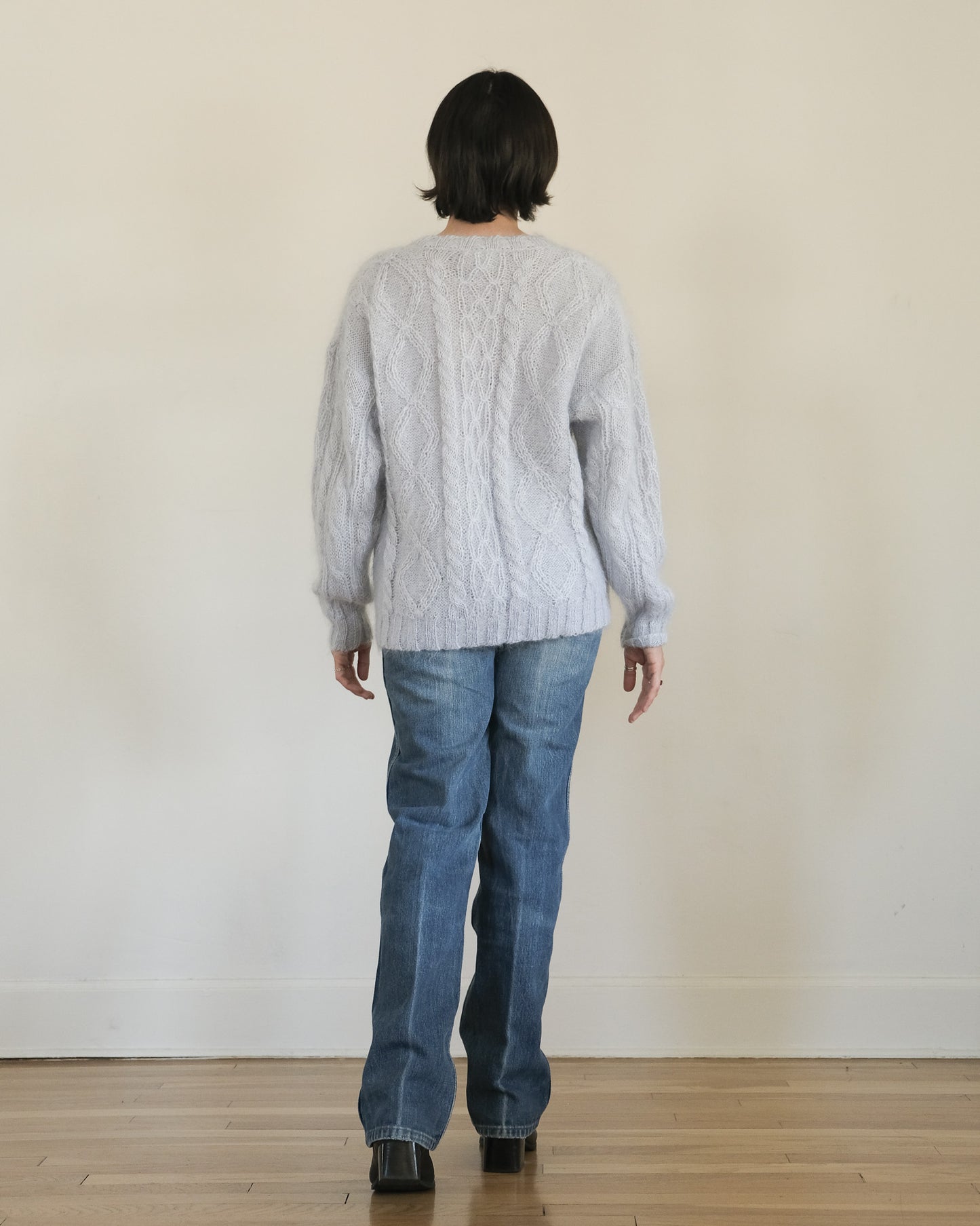 deadstock mohair cable knit sweater