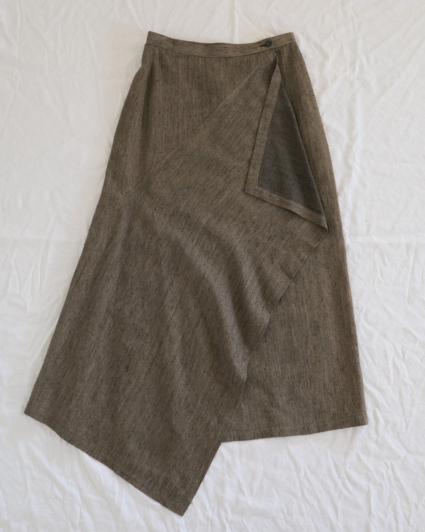 80s Issey Miyake asymmetrical wrap skirt