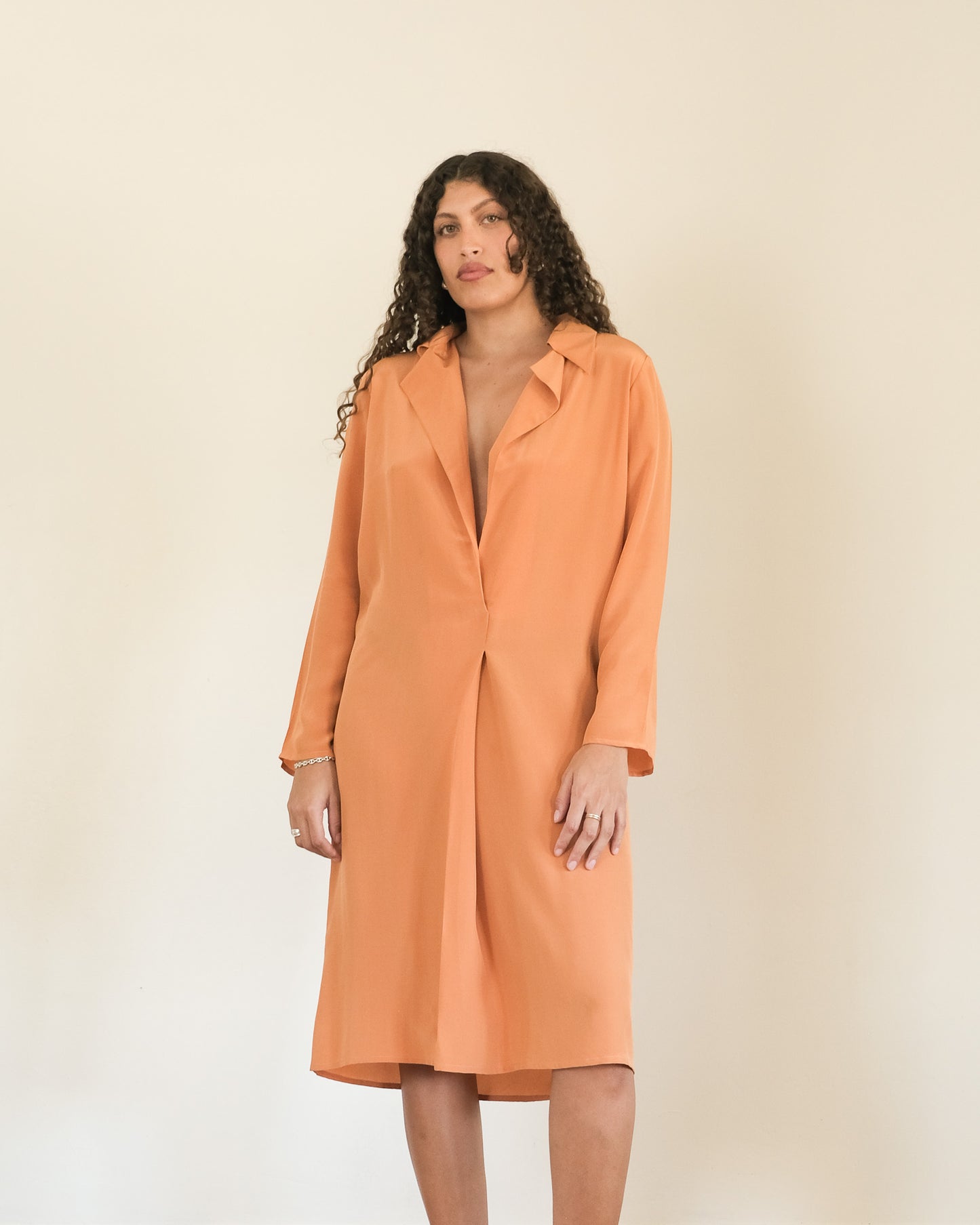 90s Ferré silk shirtdress