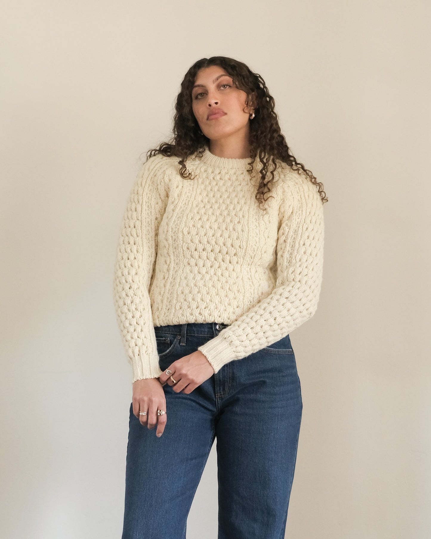80s J Crew deadstock fisherman sweater