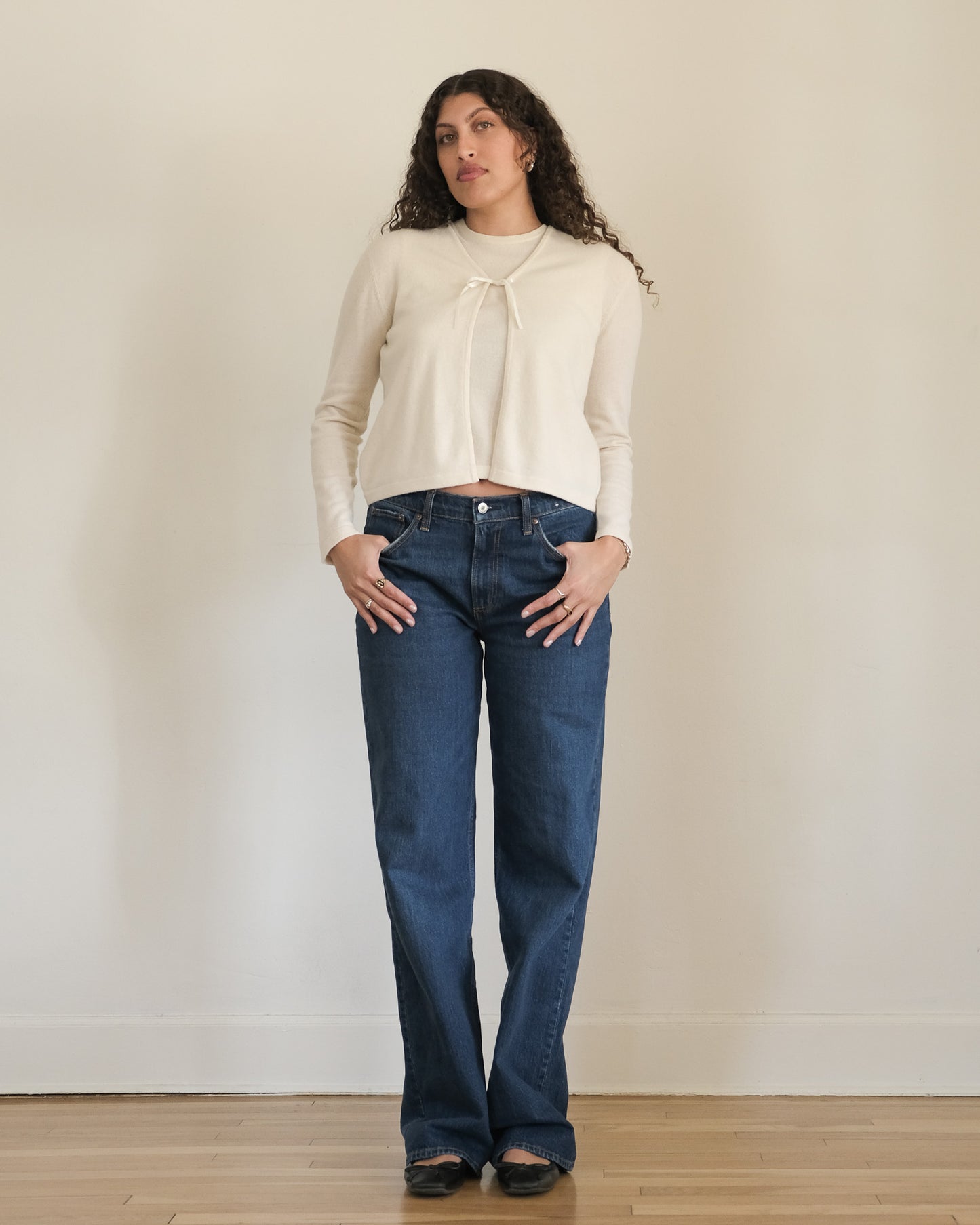 90s cashmere + ribbon twinset