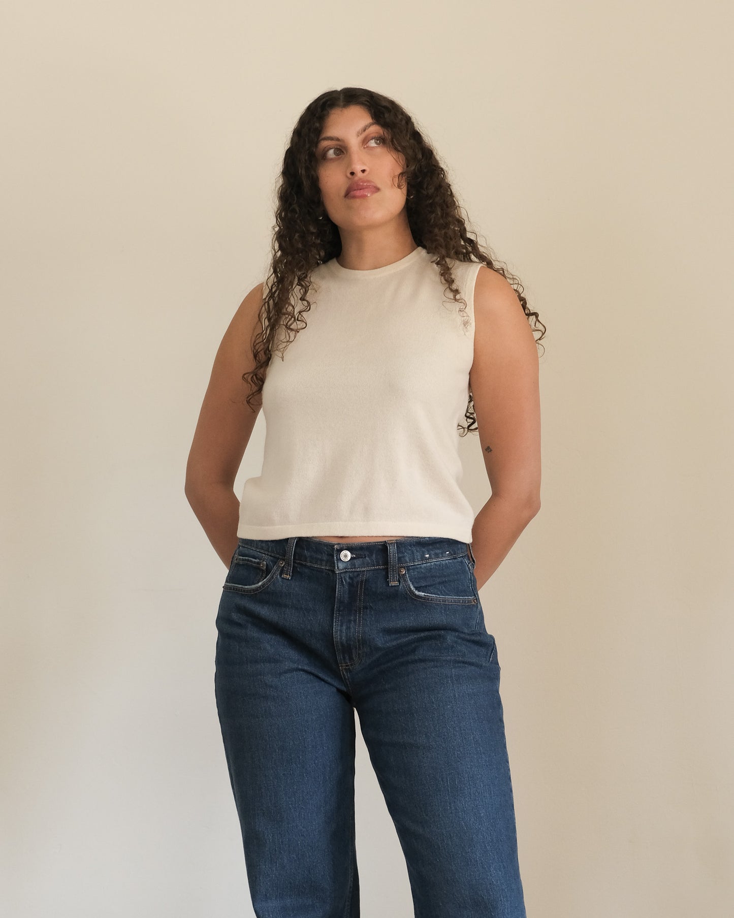 90s cashmere + ribbon twinset