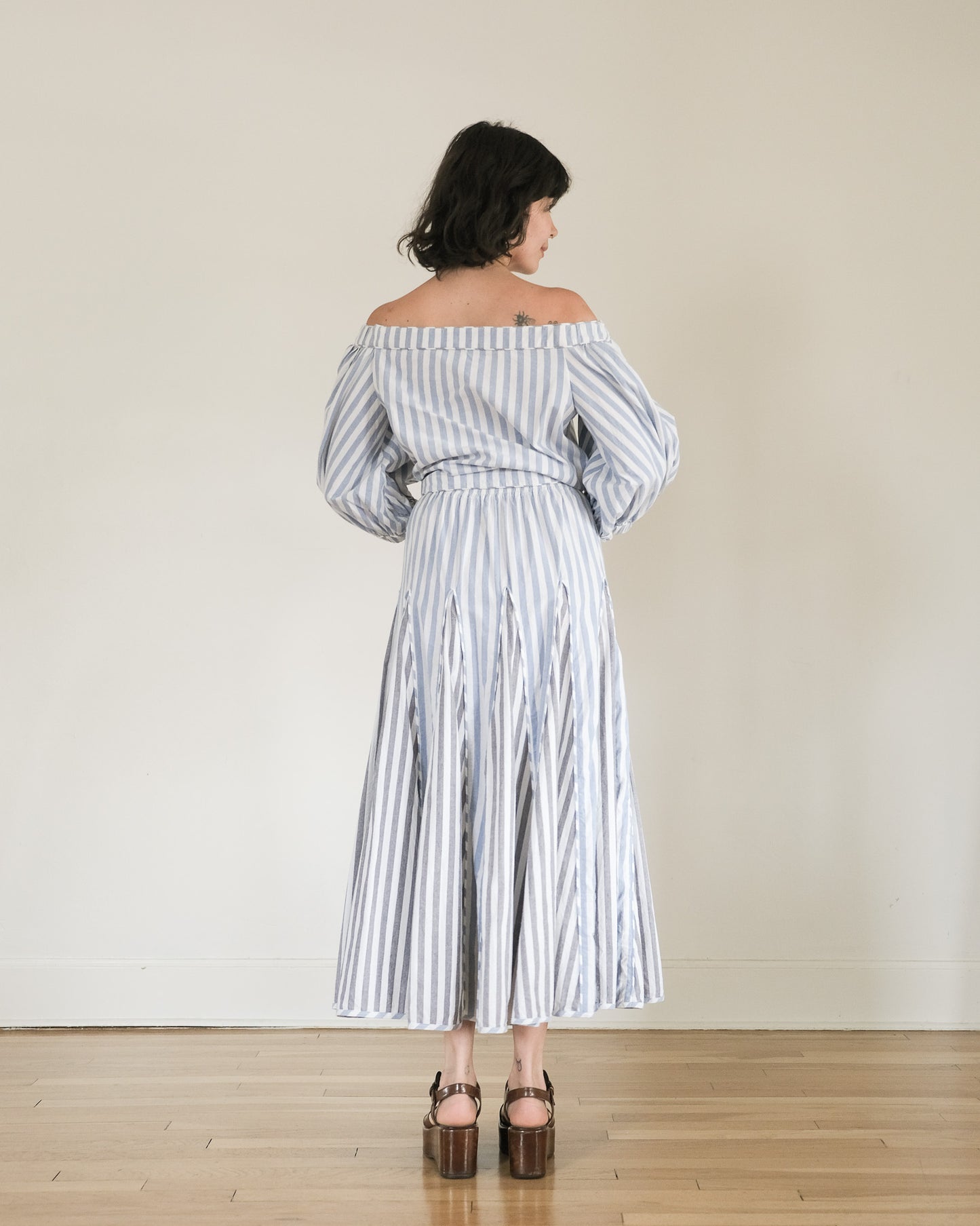 90s Jan Barboglio cotton skirt set
