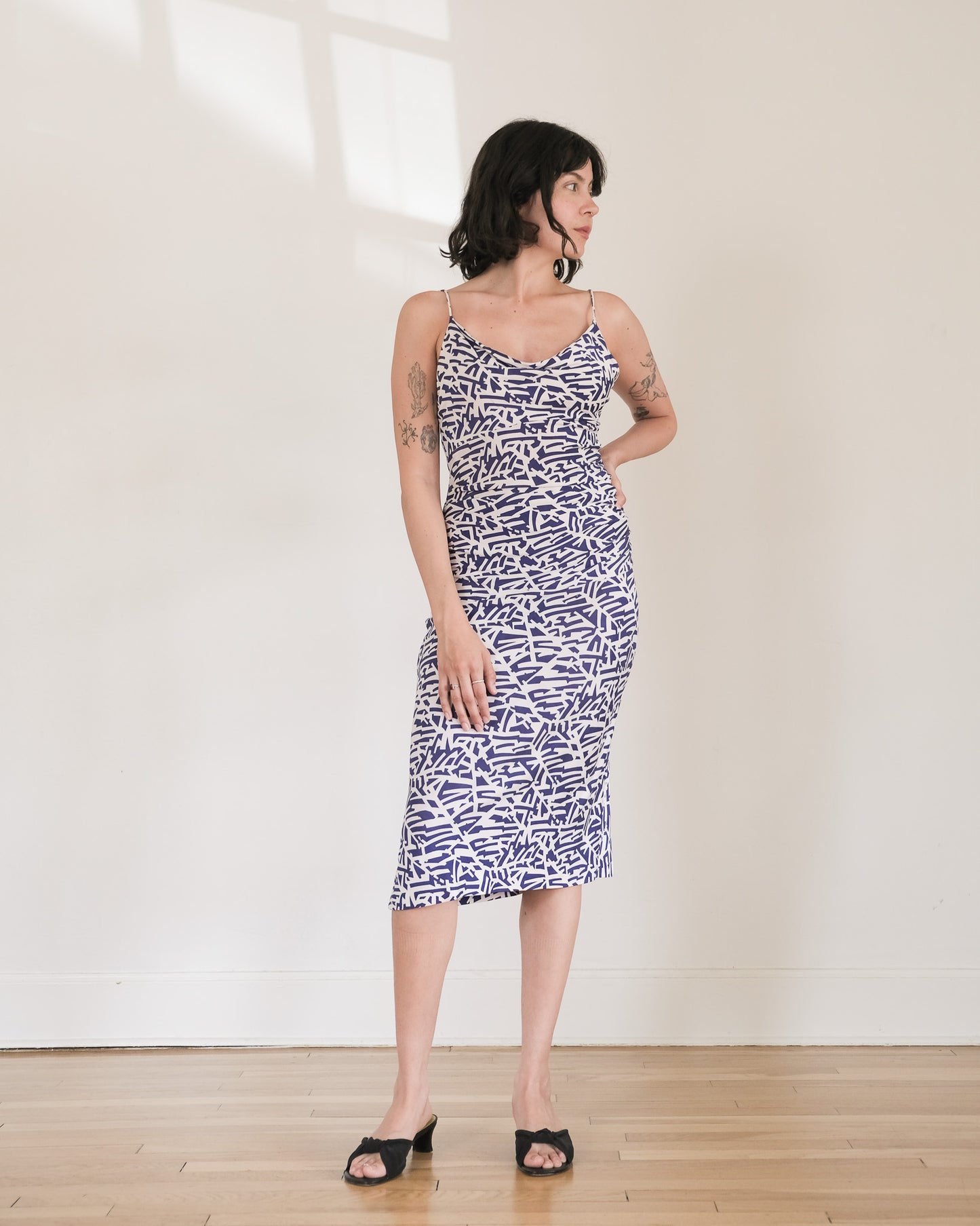 y2k Diane von Furstenberg silk jersey midi dress