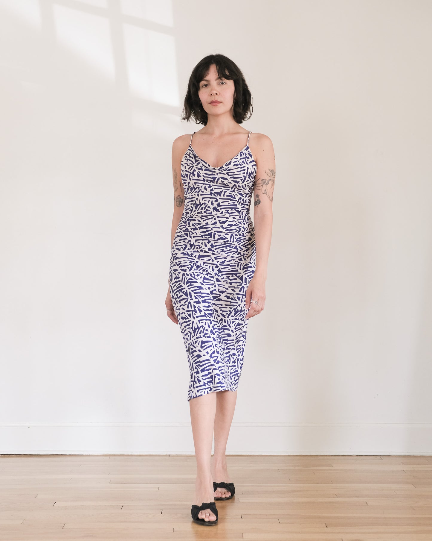 y2k Diane von Furstenberg silk jersey midi dress