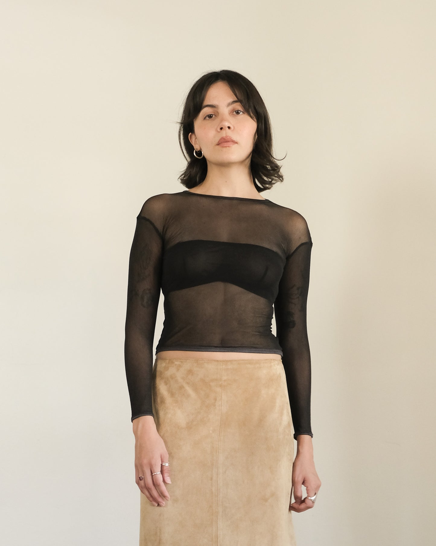 90s bebe micro mesh top
