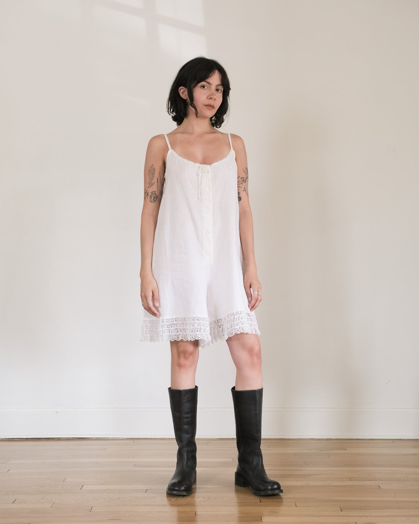 90s DKNY linen romper