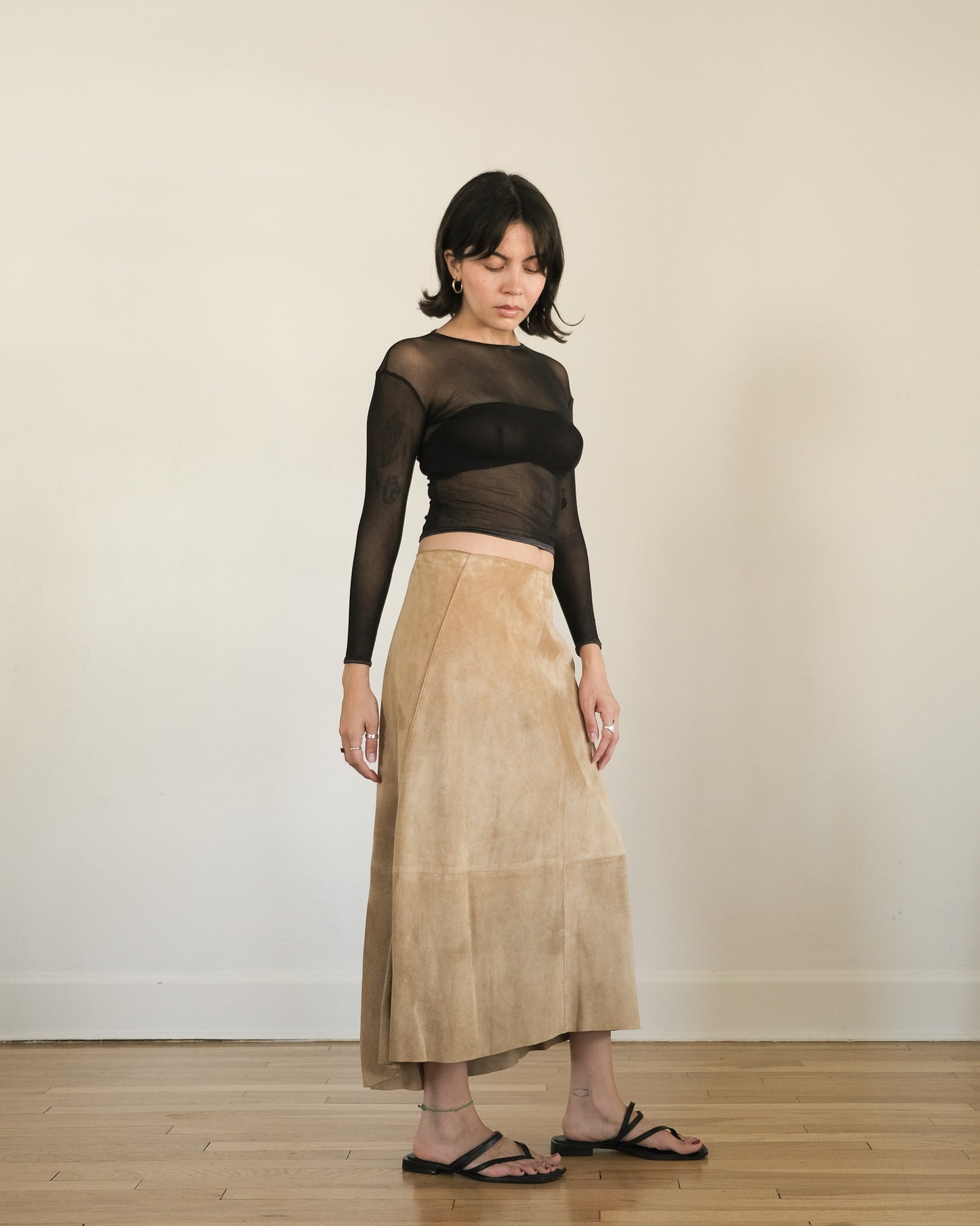 90s bebe micro mesh top