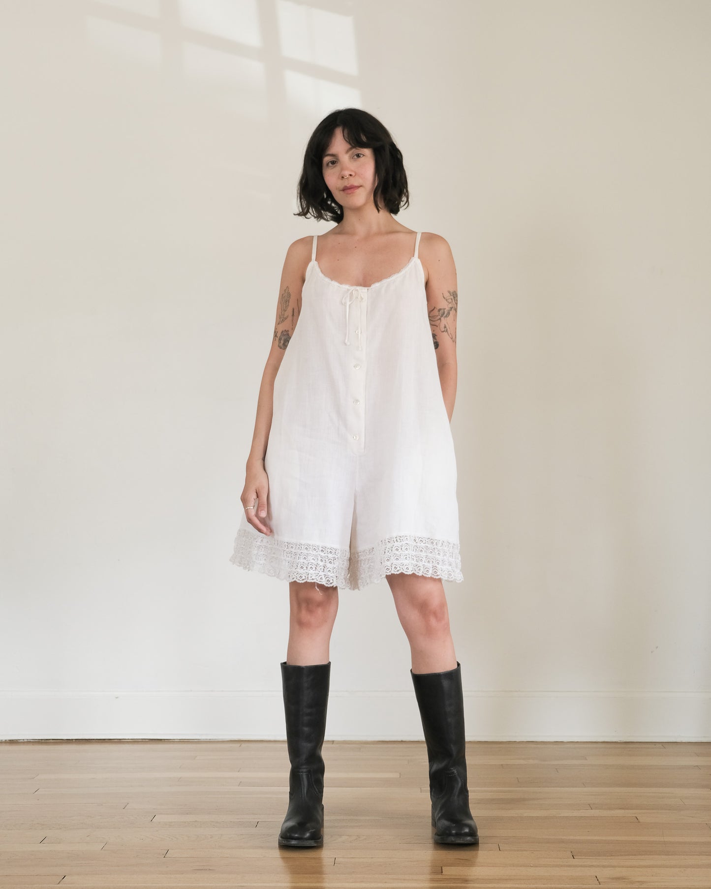 90s DKNY linen romper