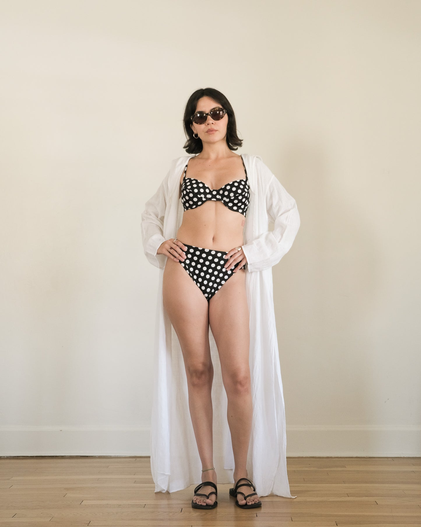 90s Donna Karan cotton gauze cover up