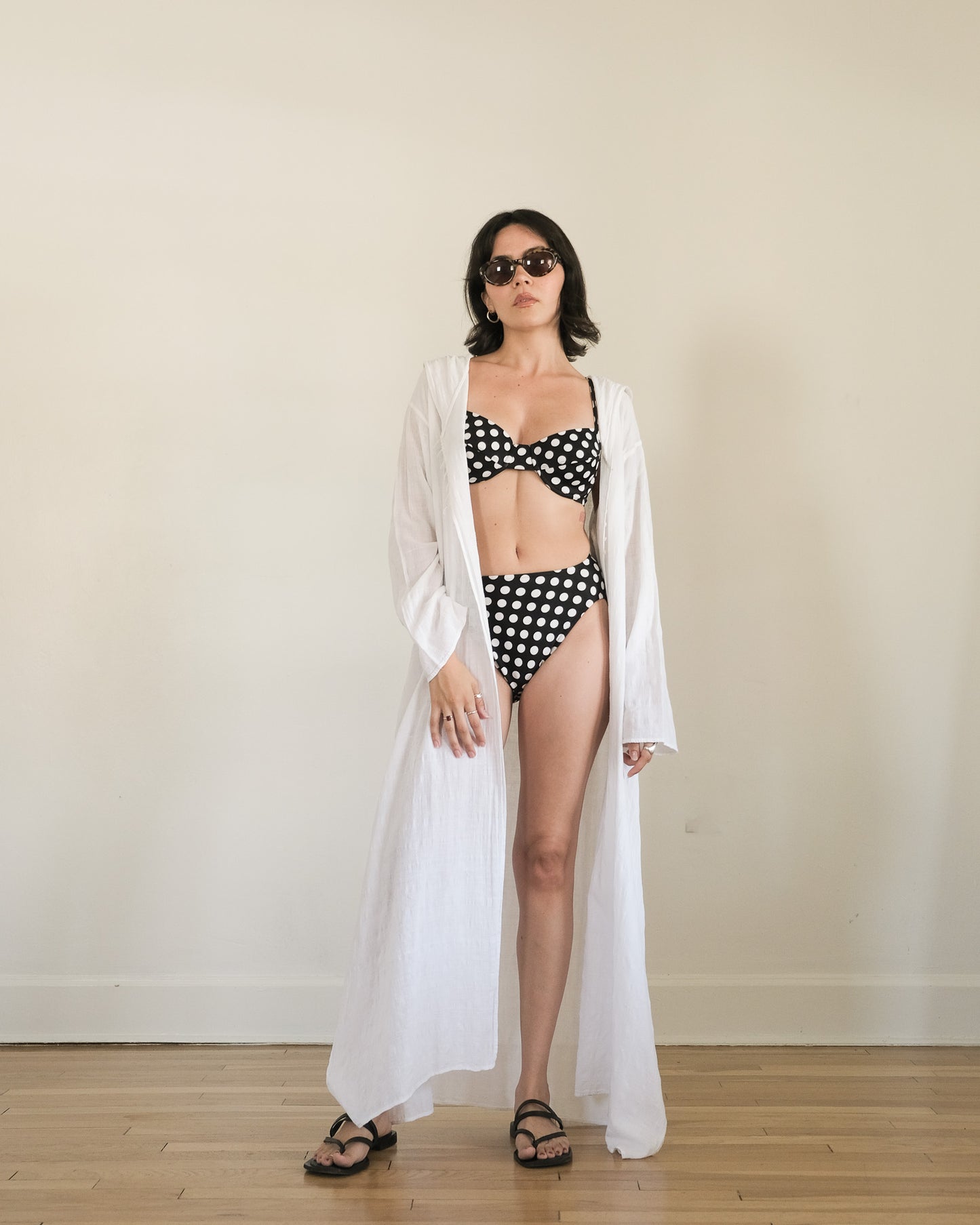 90s Donna Karan cotton gauze cover up