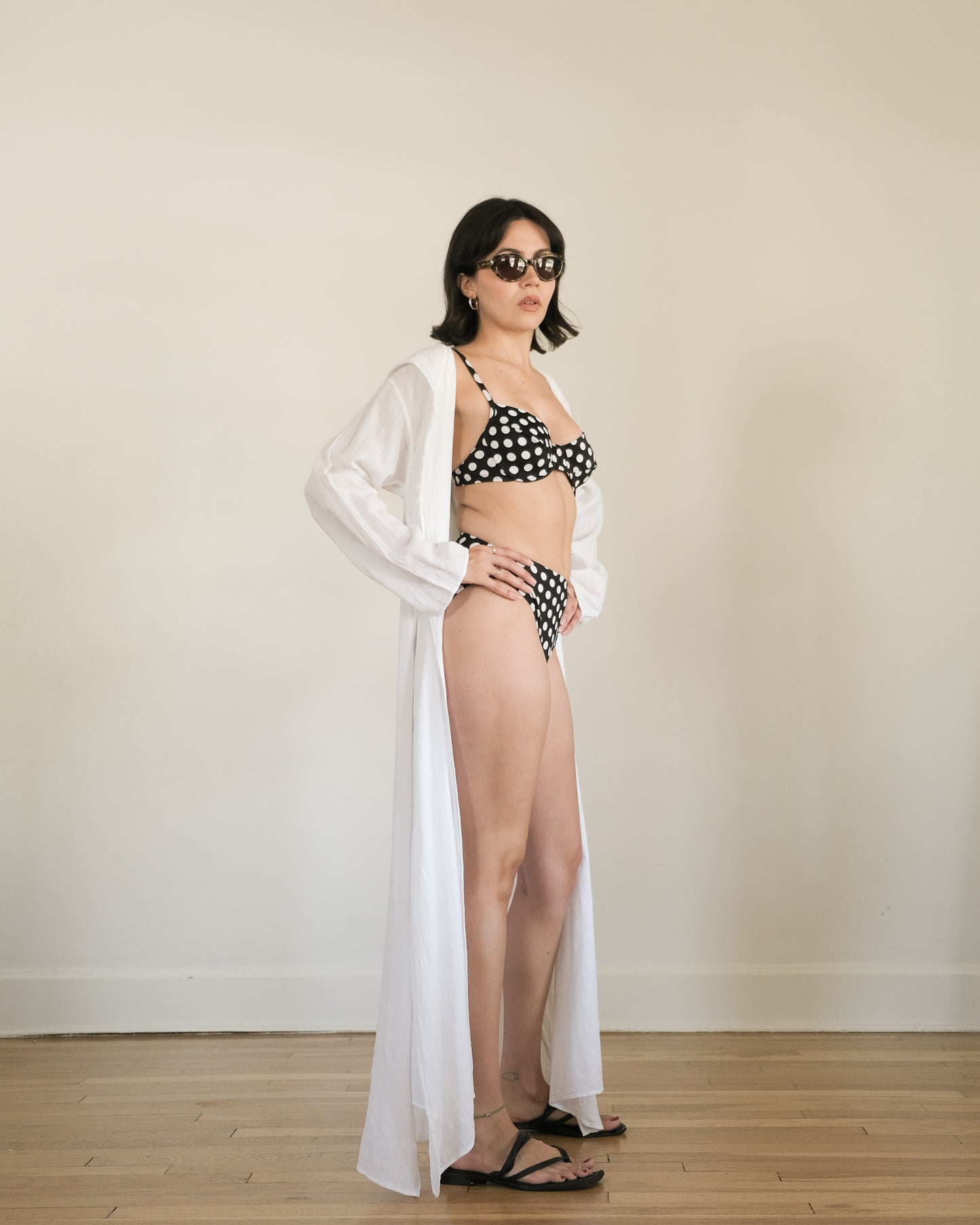90s Donna Karan cotton gauze cover up