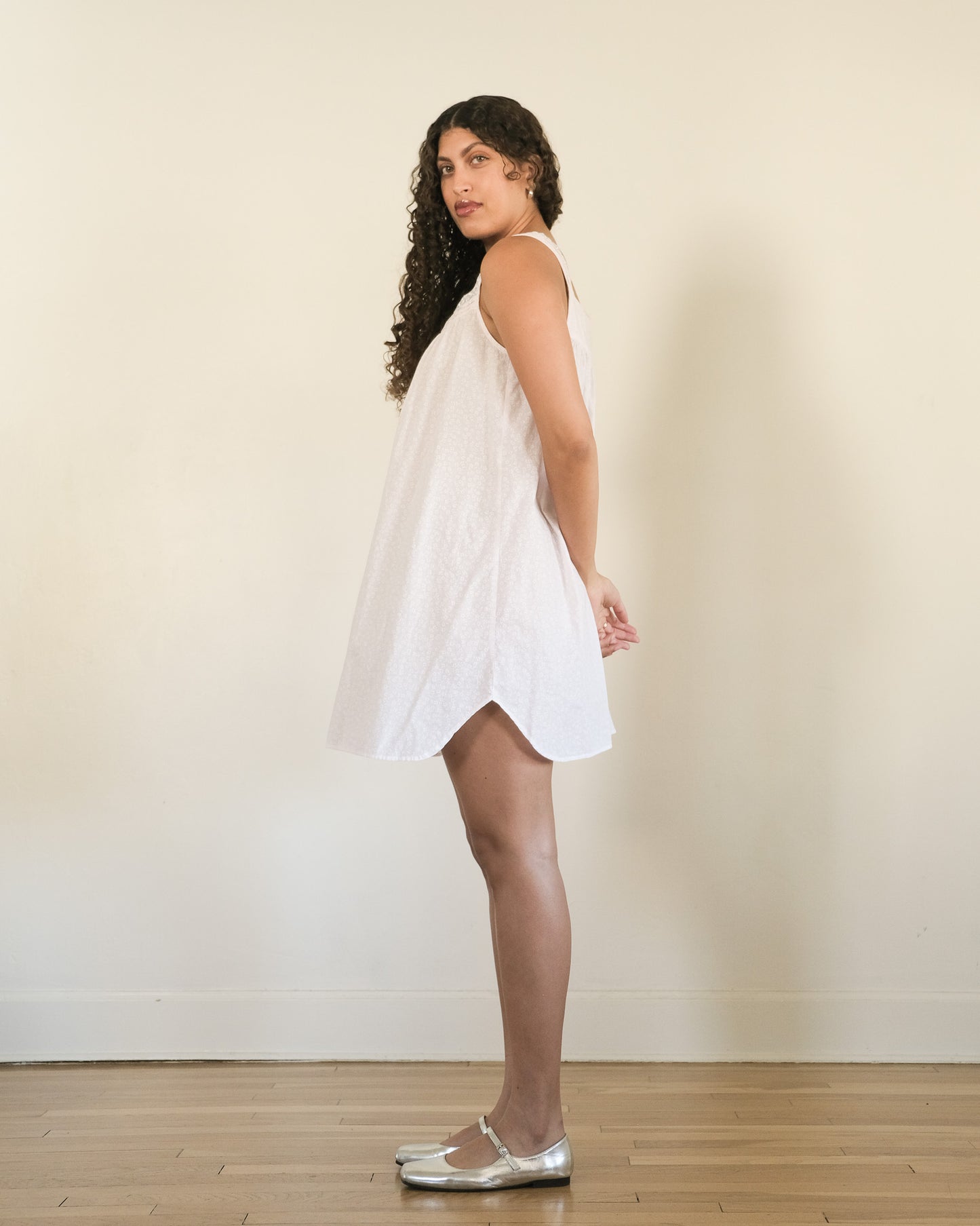 90s Eileen West nightgown mini dress
