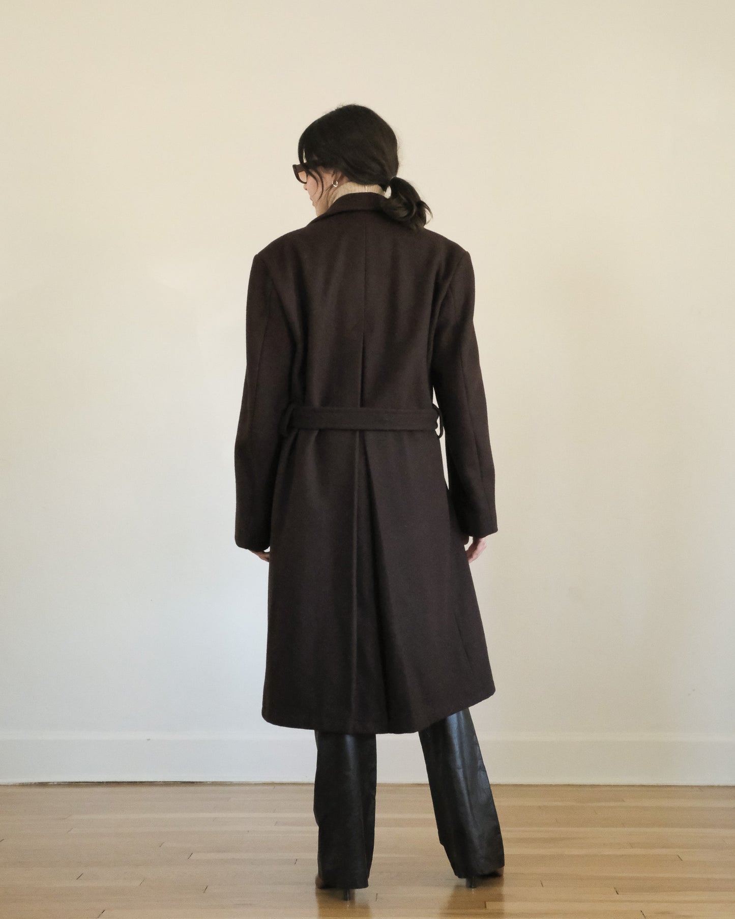 Saks Fifth Ave belted wool coat