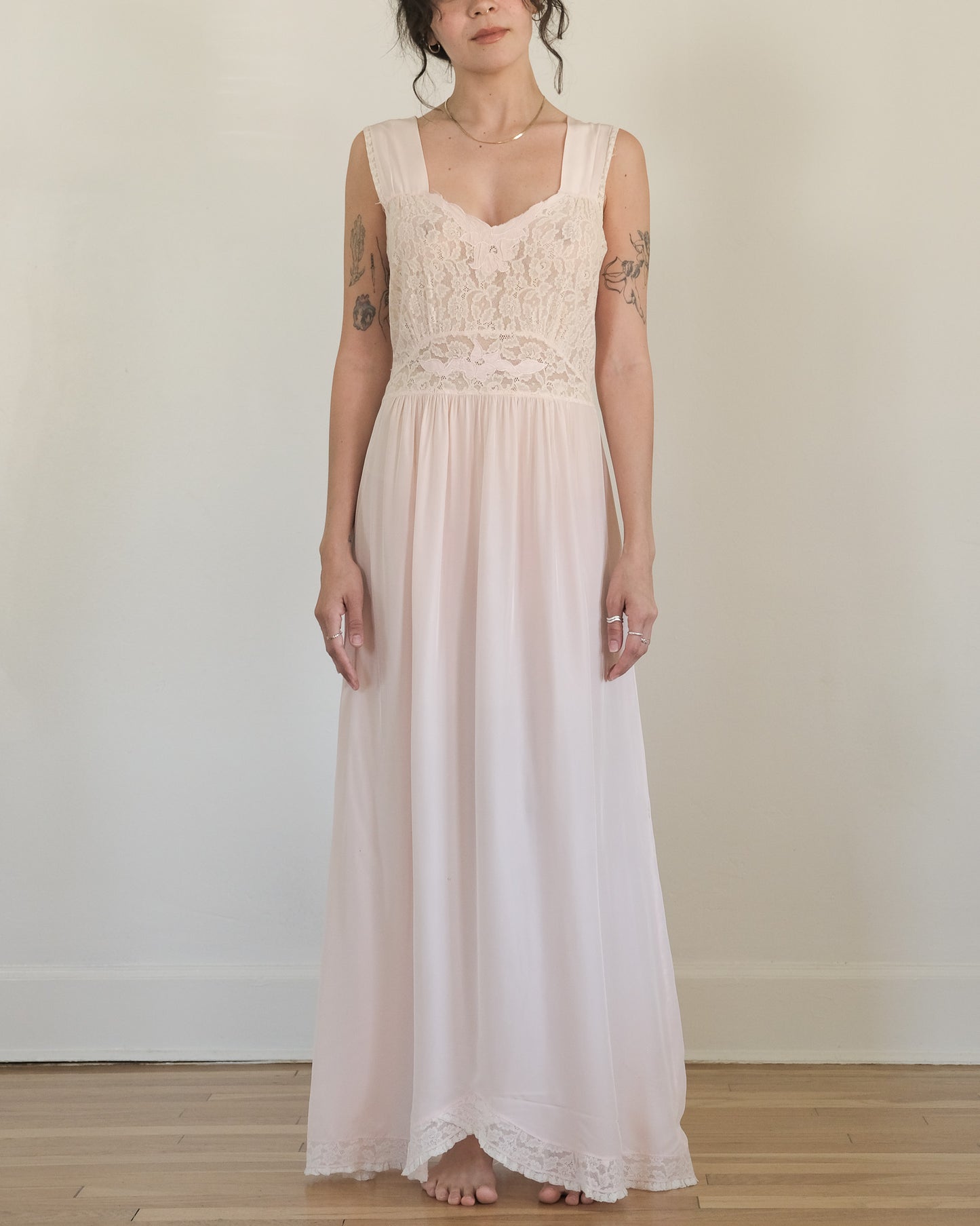 1930s PINK SLIP DRESS