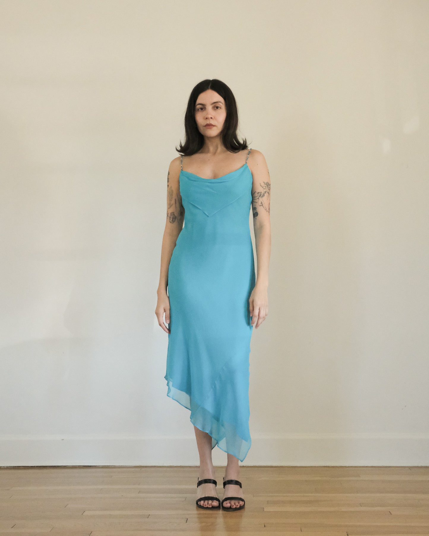 y2k Shelli Segal bias cut midi