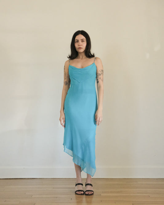 y2k Shelli Segal bias cut midi