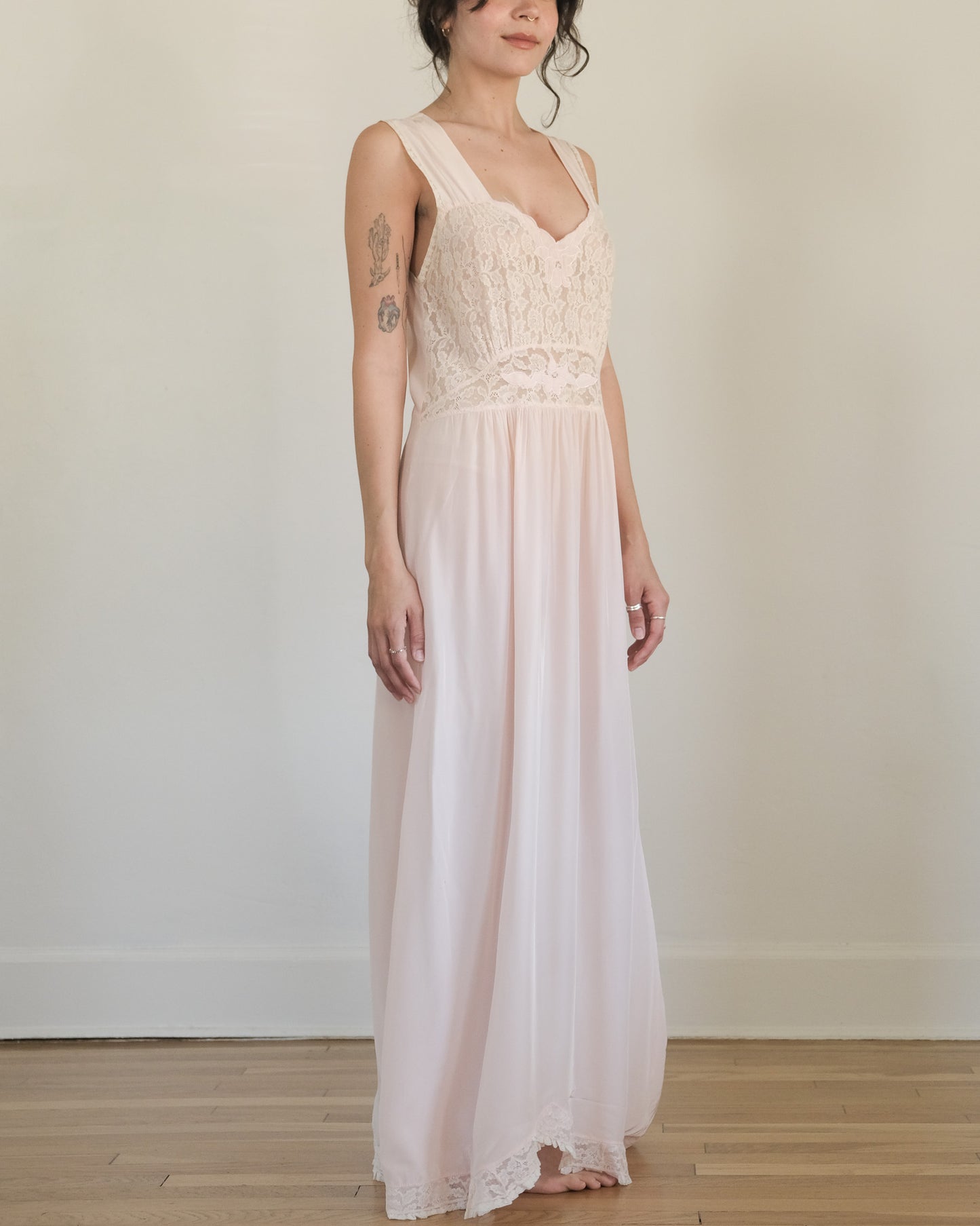 1930s PINK SLIP DRESS