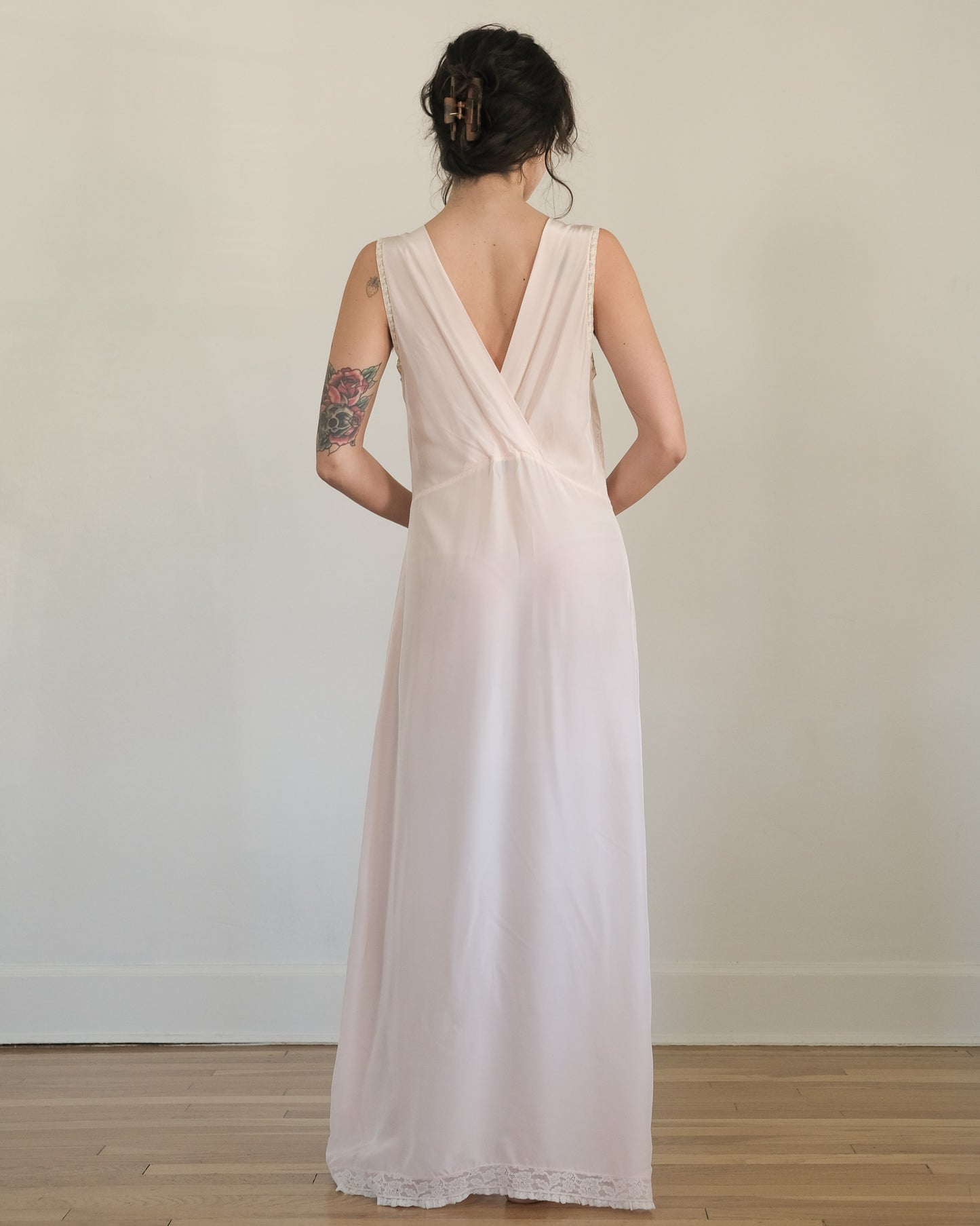 1930s PINK SLIP DRESS